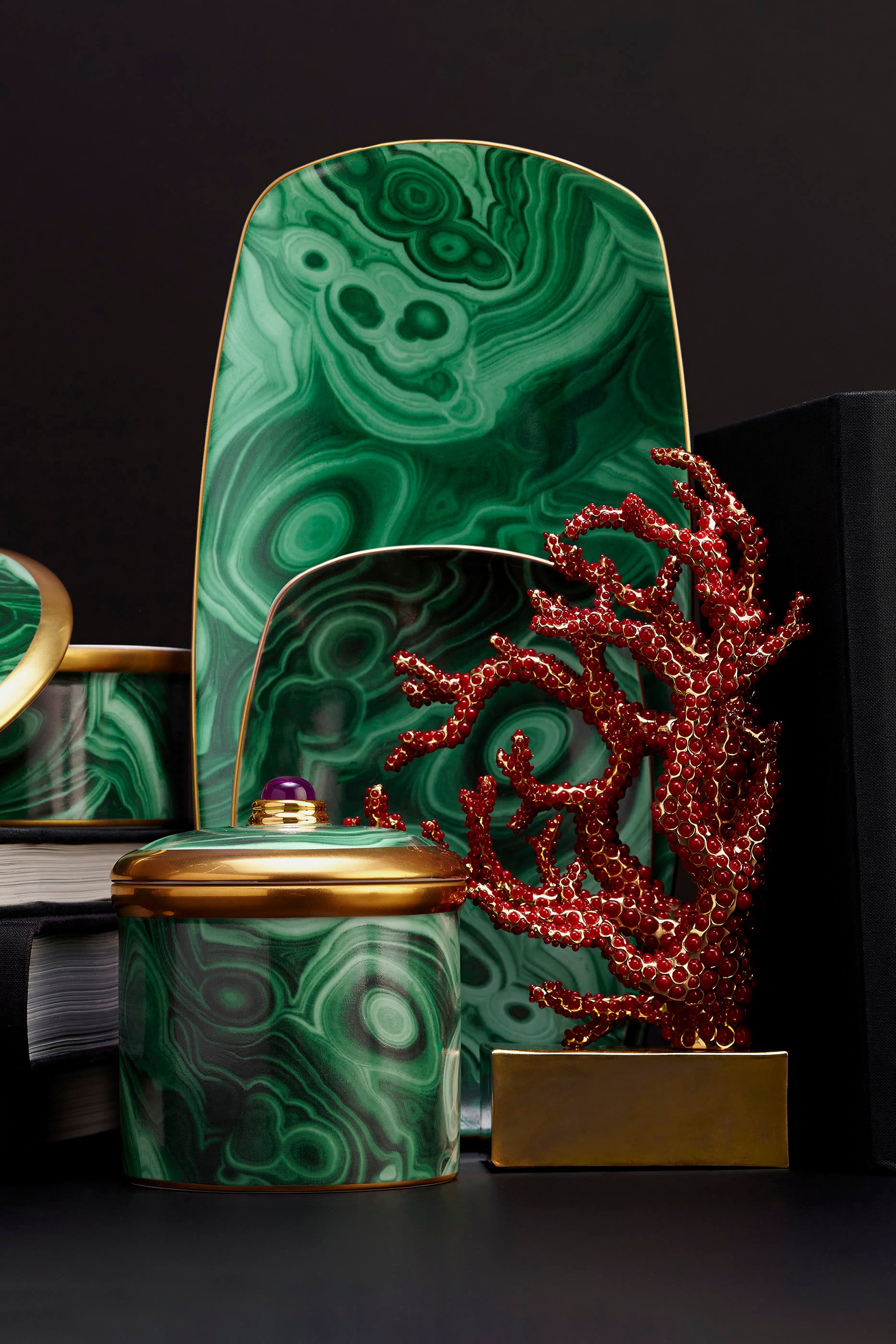 Malachite Candle