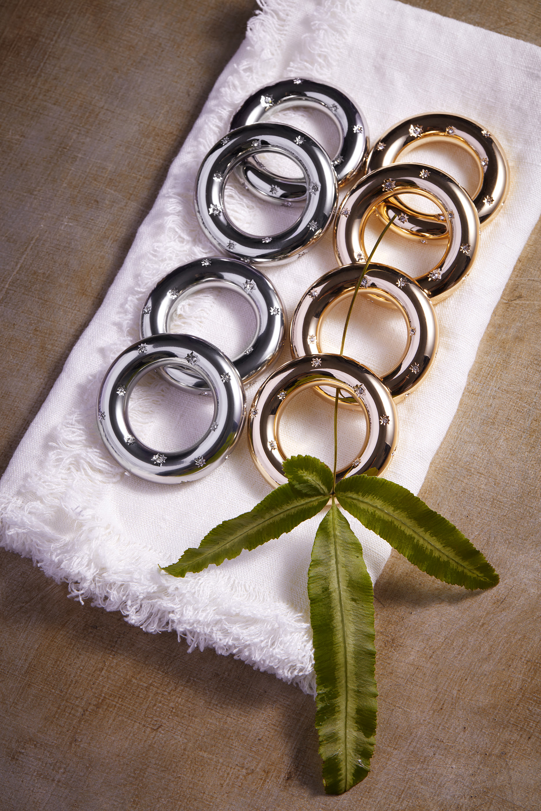Star Swarovski Napkin Ring, Set of 4