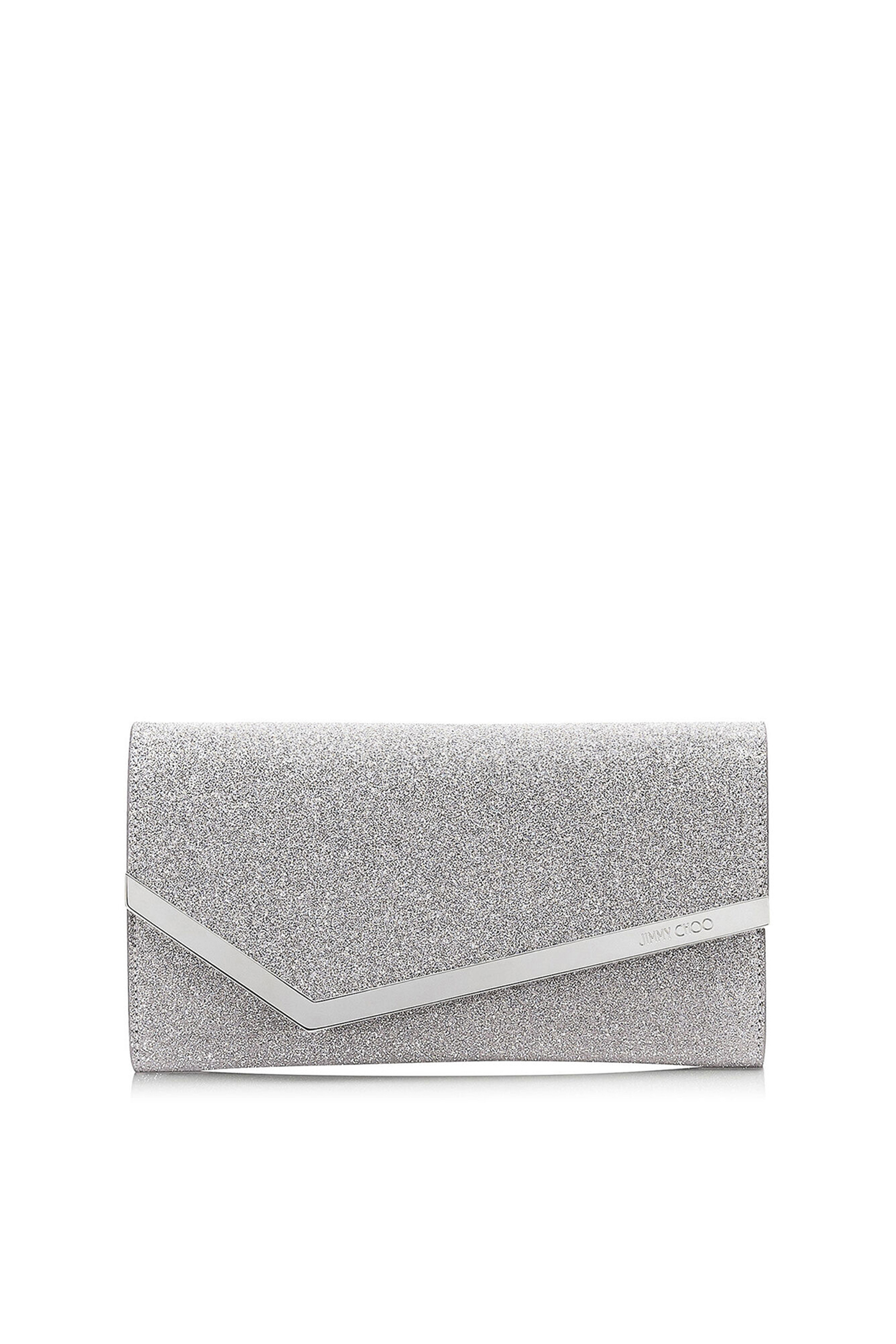 Medium Emmie Fine Glitter Leather Clutch