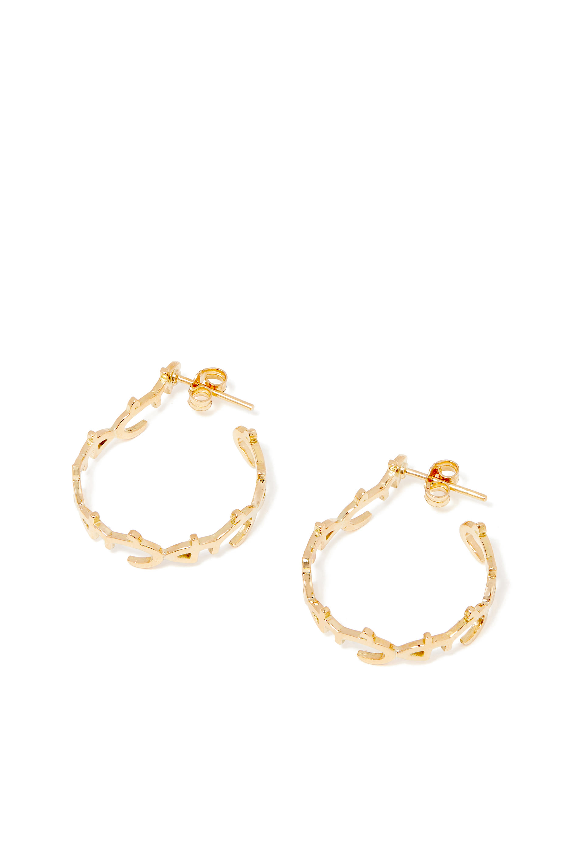 Hobb/Love Earrings, 18k Yellow Gold