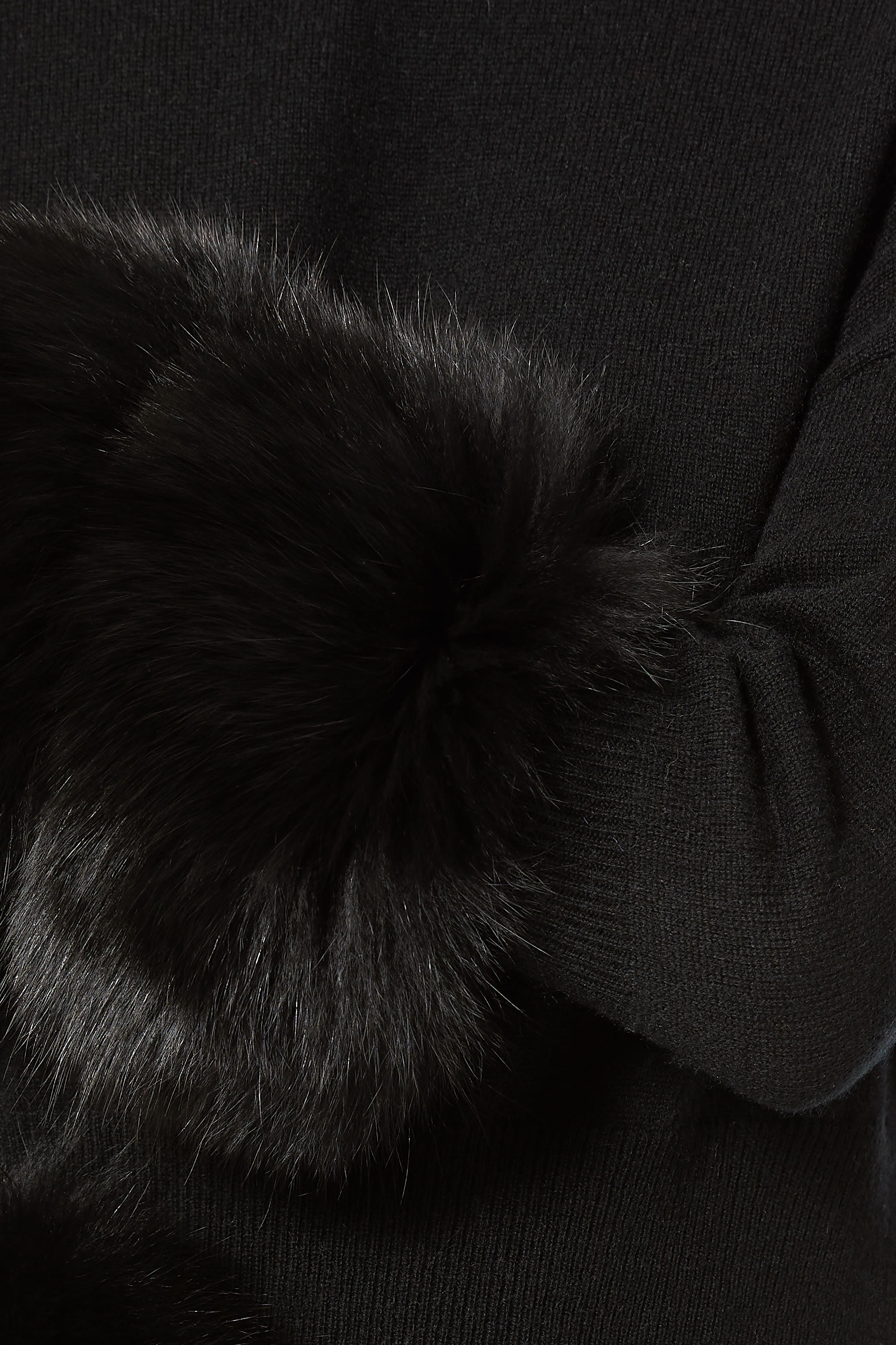 Fur-Trimmed Wool Sweater