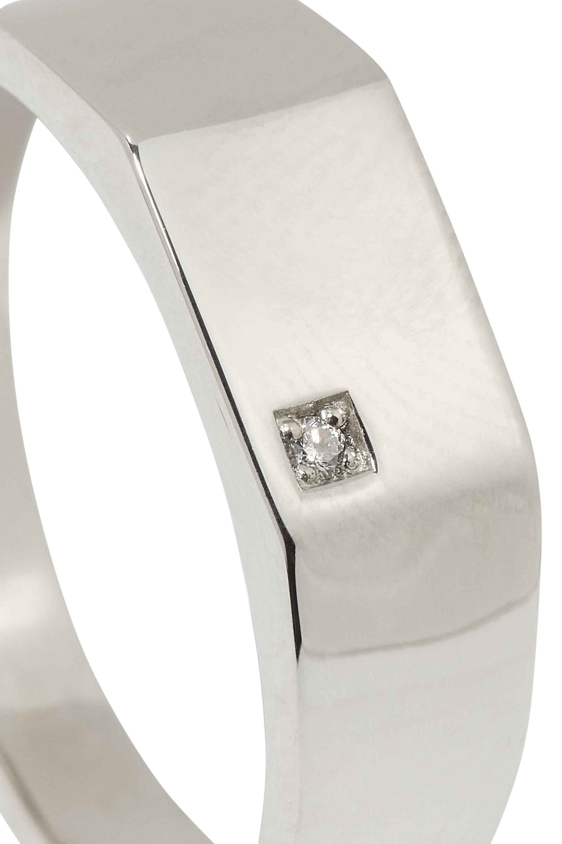 Geo Signet Diamond Ring
