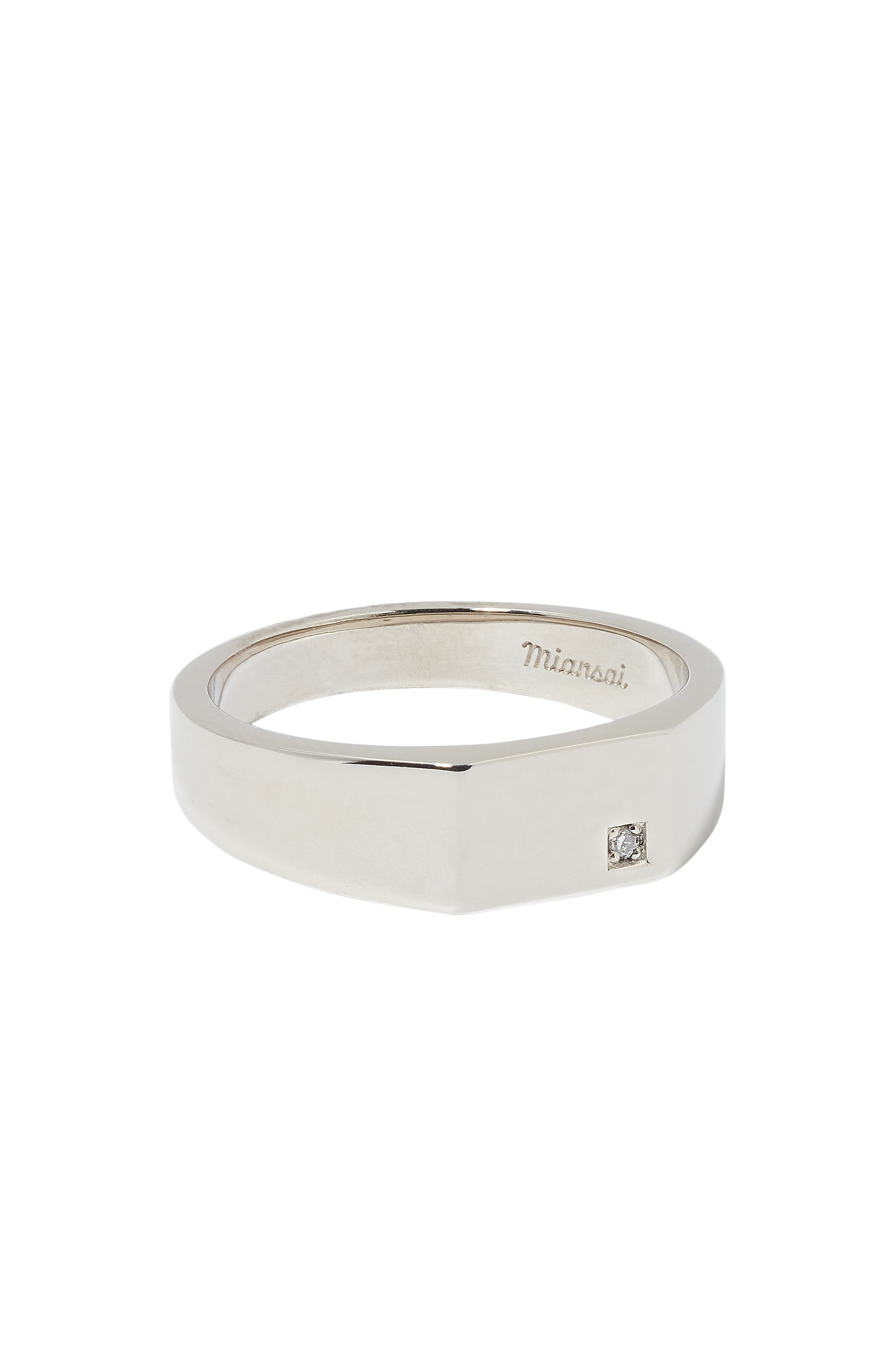 Geo Signet Diamond Ring