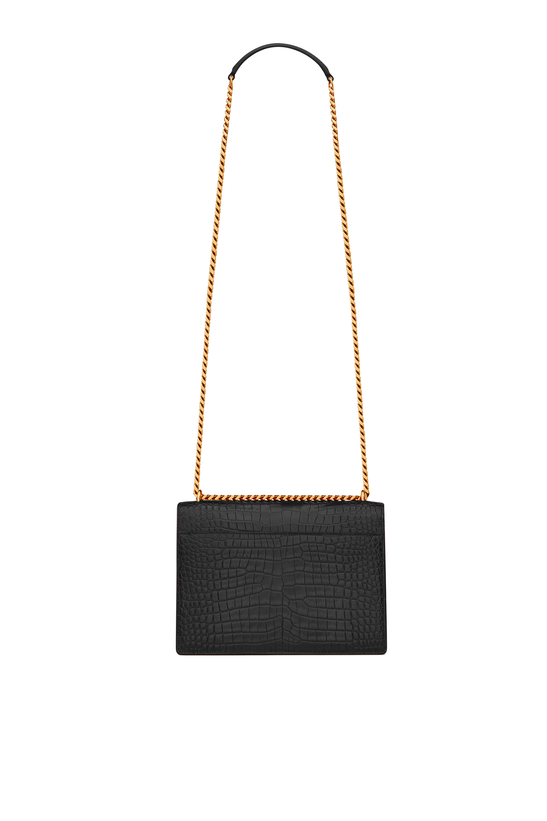 Sunset Medium in Crocodile-Embossed Shiny Leather