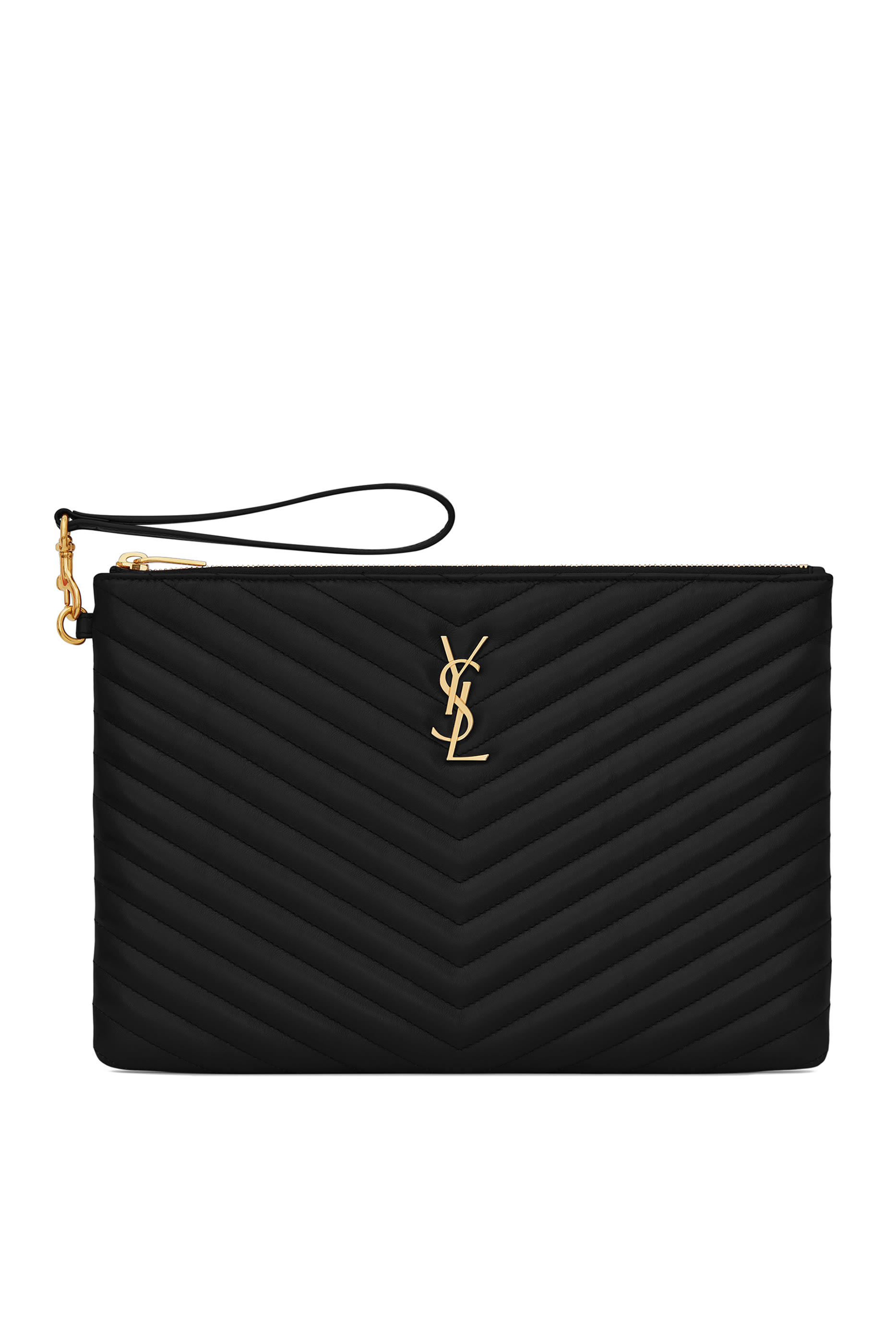 Monogram Tablet Pouch in Quilted Leather