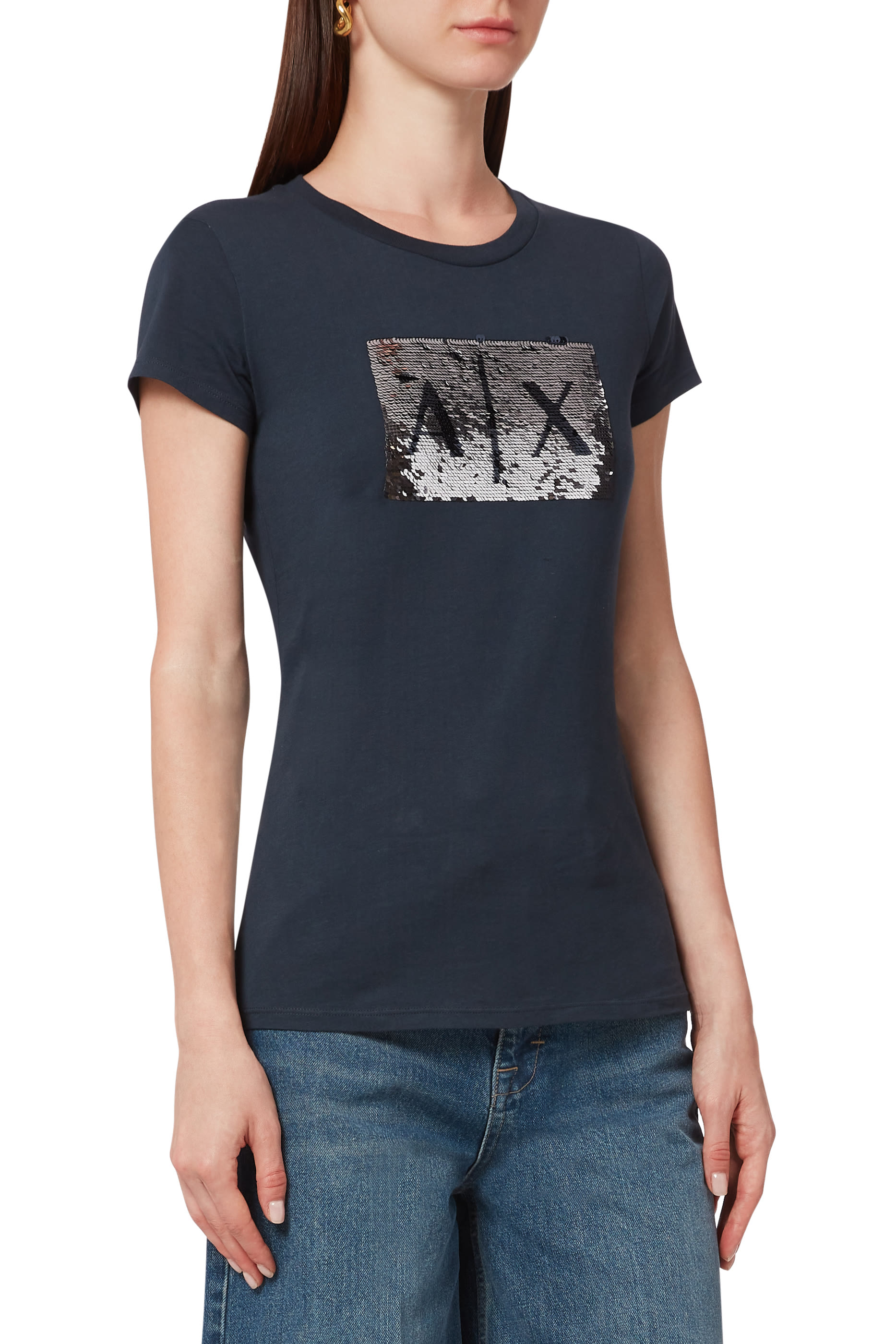 Sequin Logo Tee