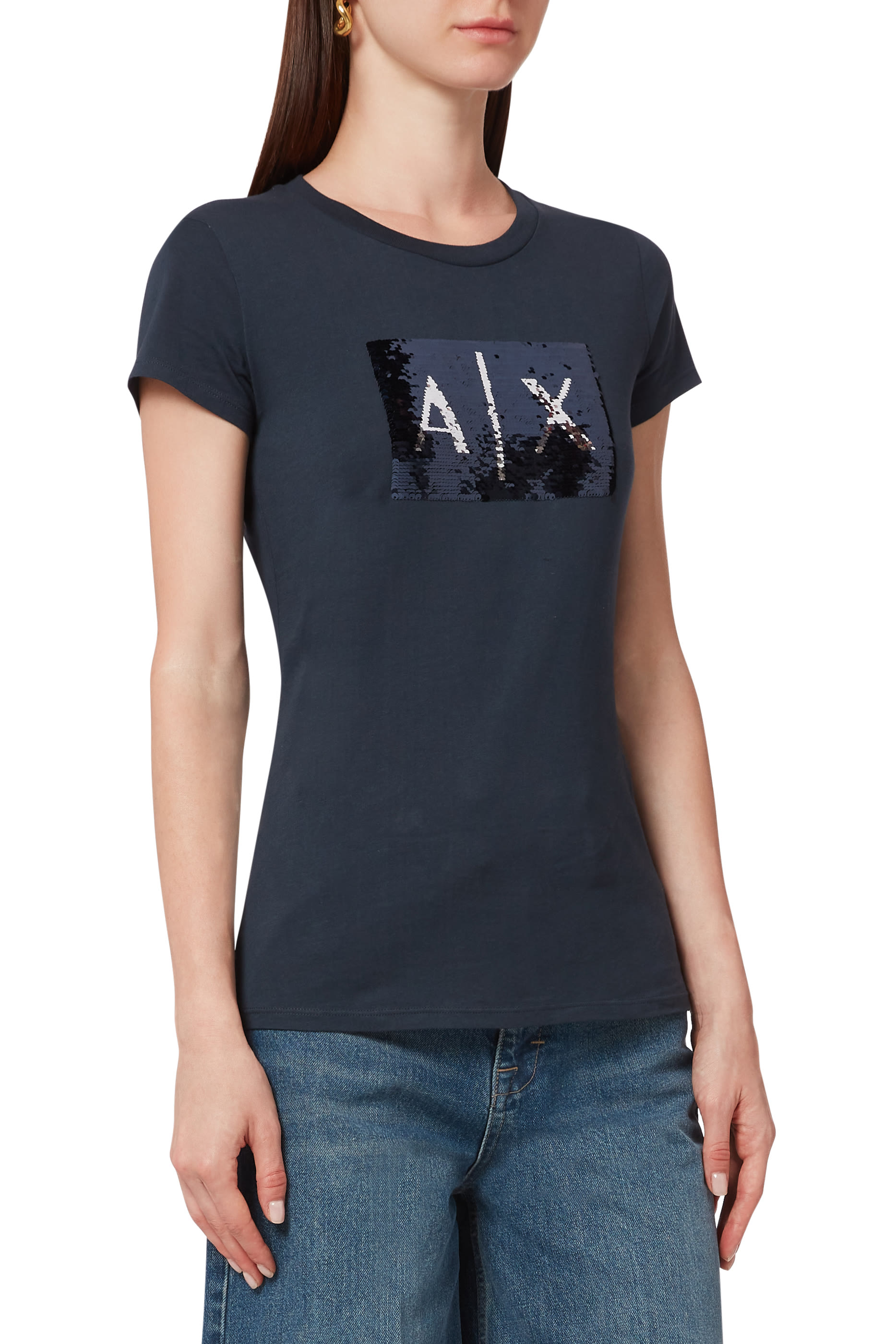Sequin Logo Tee