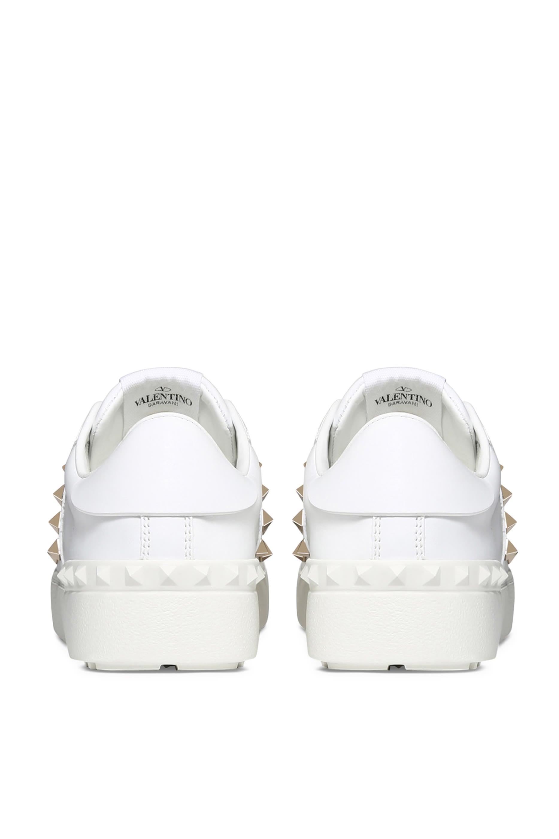  Open Rockstud Leather Sneakers