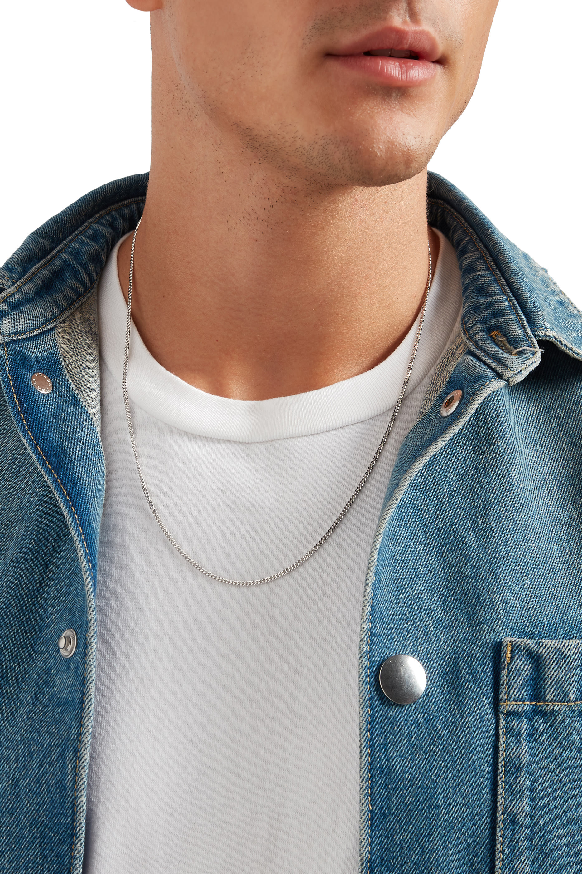 Cuban Chain Necklace, Sterling Silver