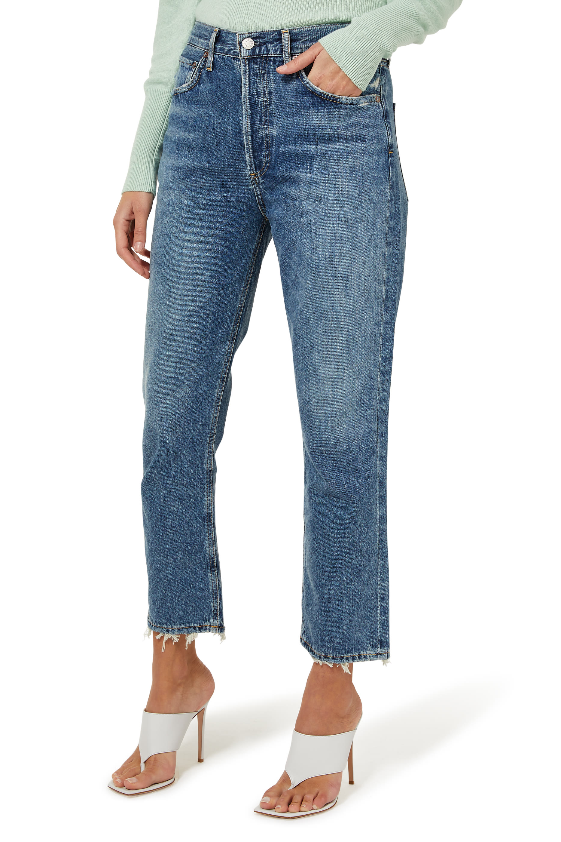 Riley High Rise Straight Crop