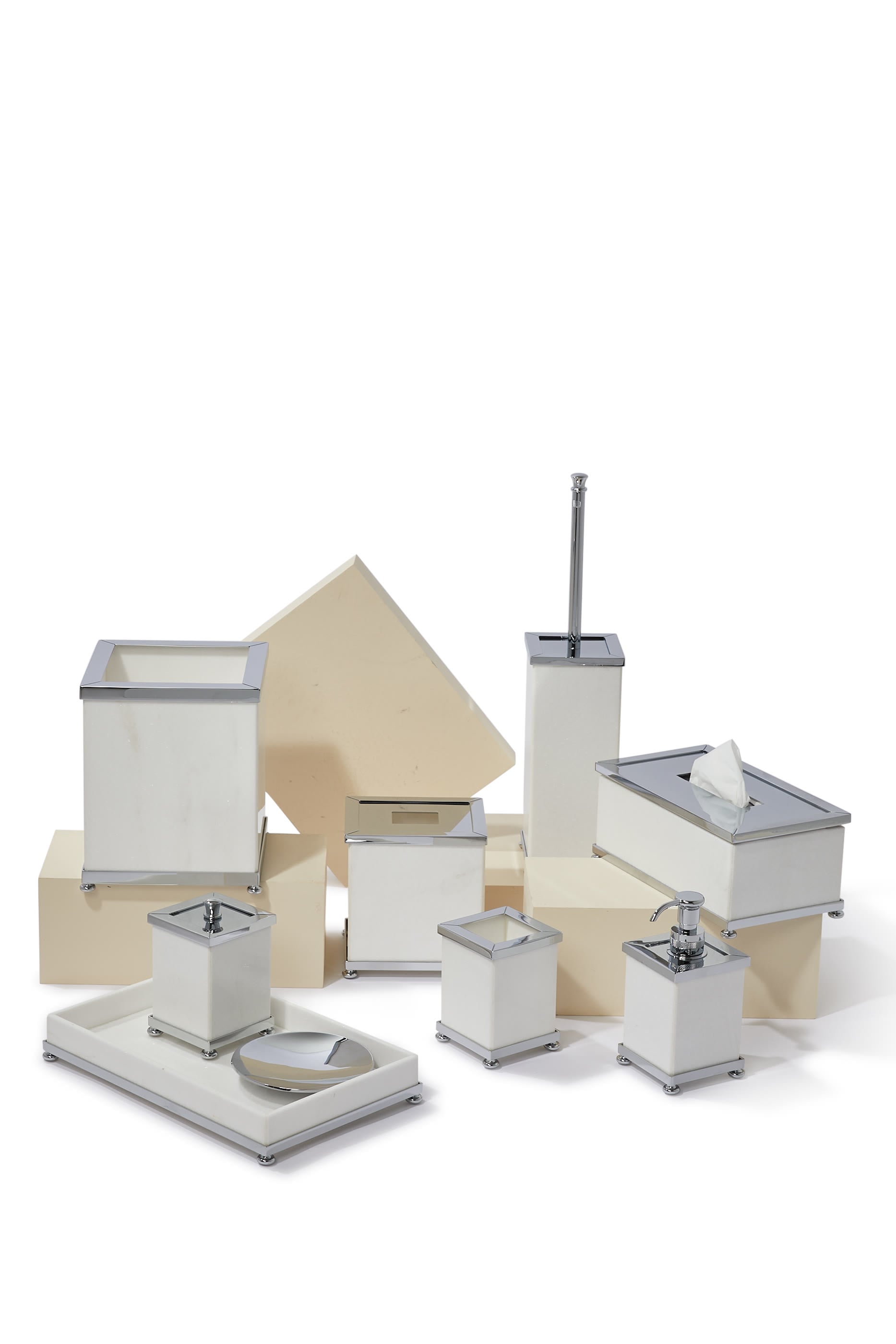 Marble White Tissue Box Holder