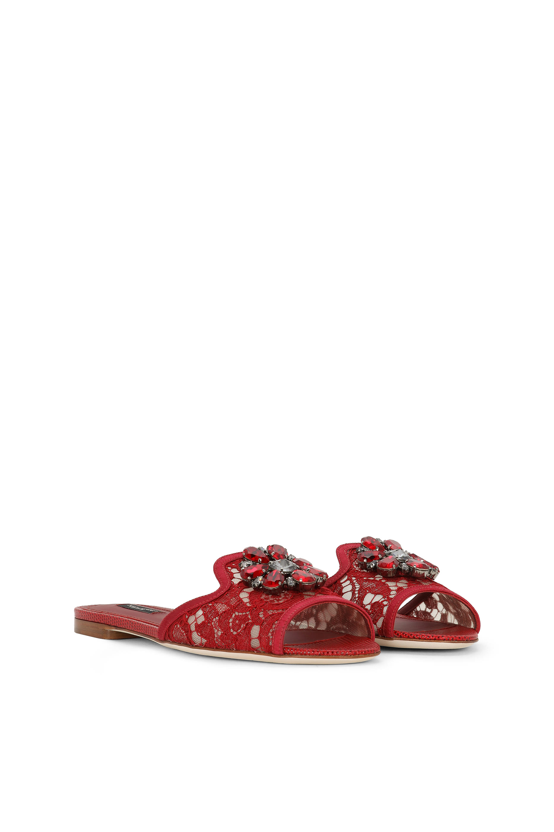  Slippers in Lace with Crystal 