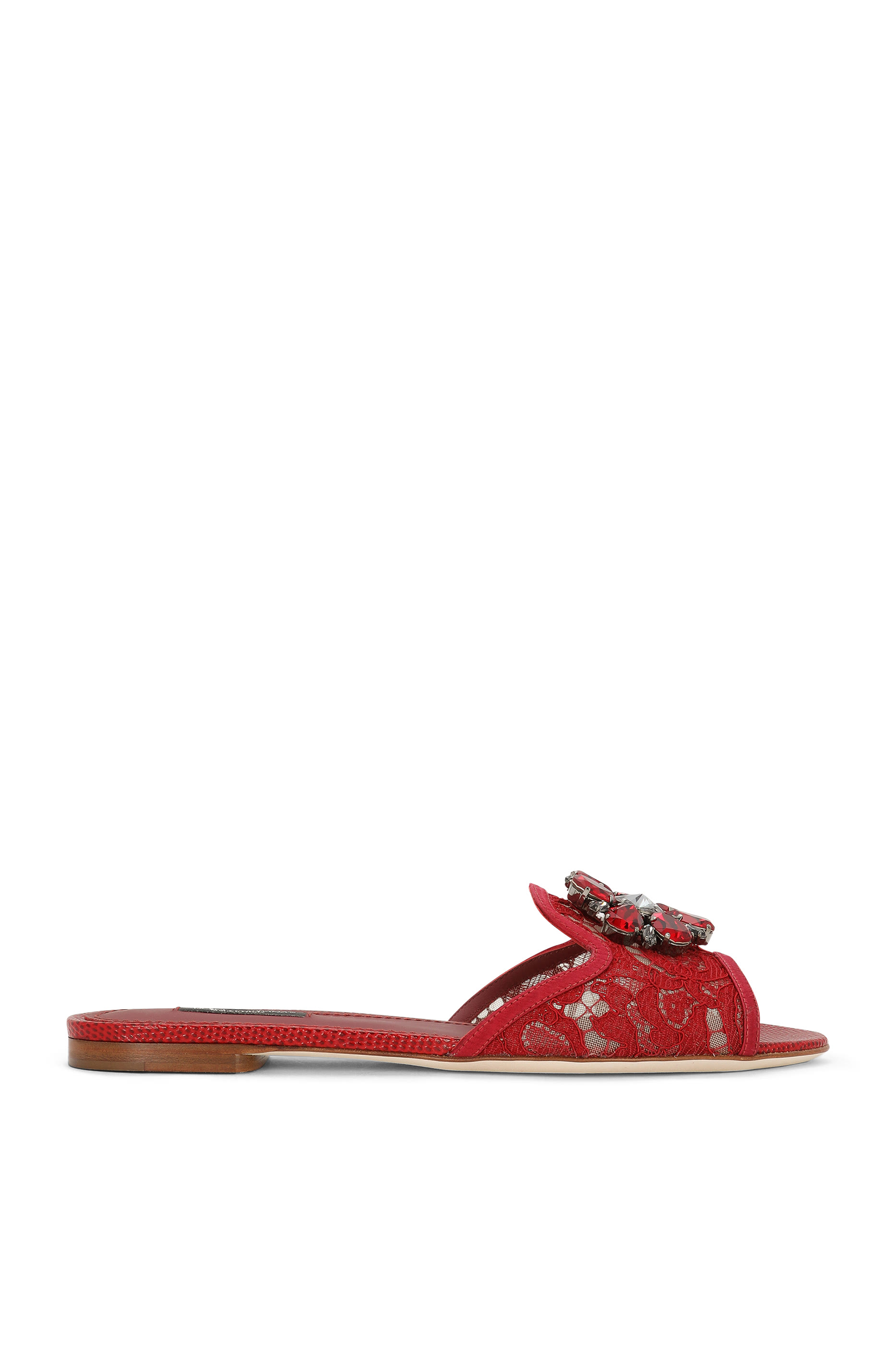  Slippers in Lace with Crystal 