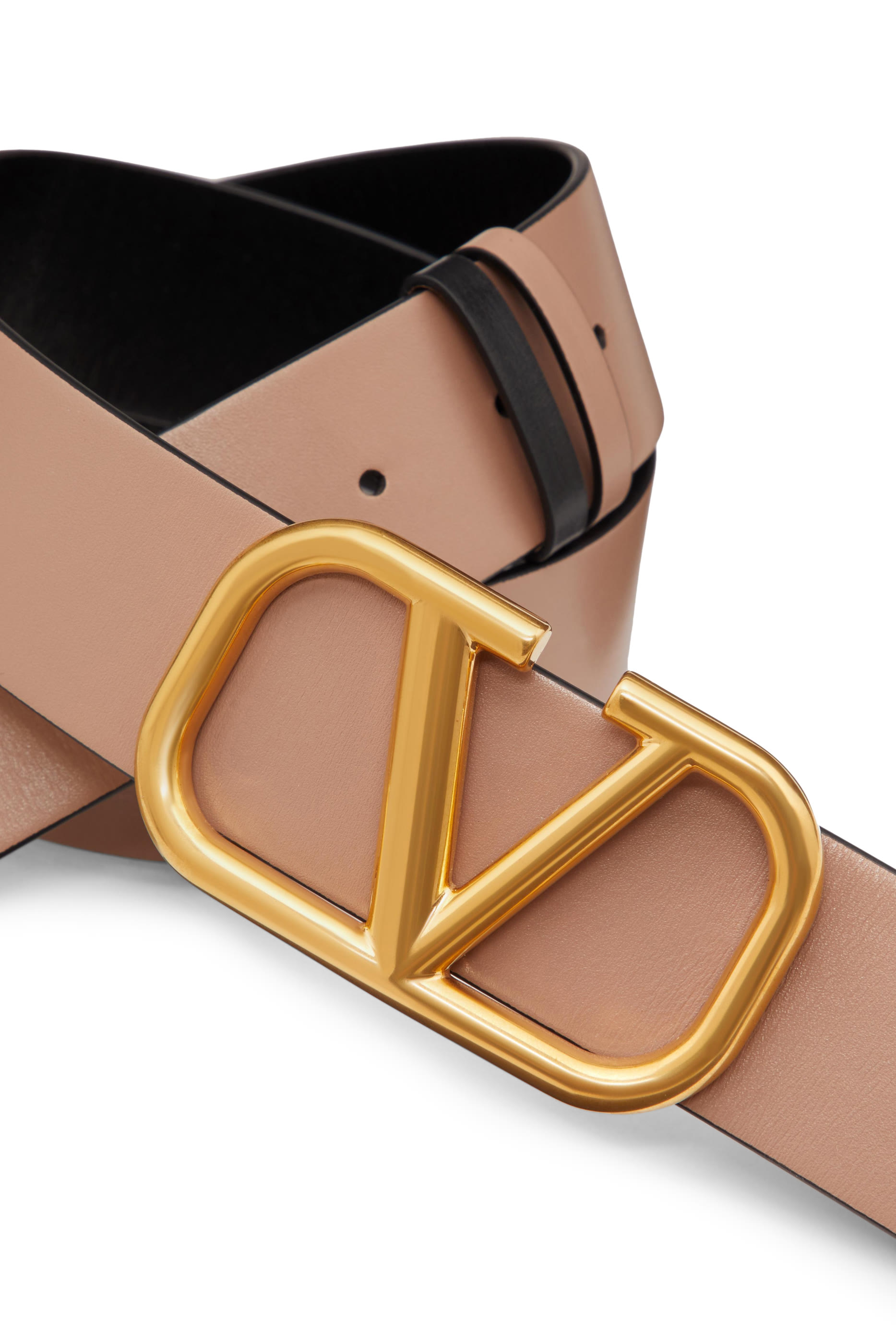  V Logo Buckle Belt