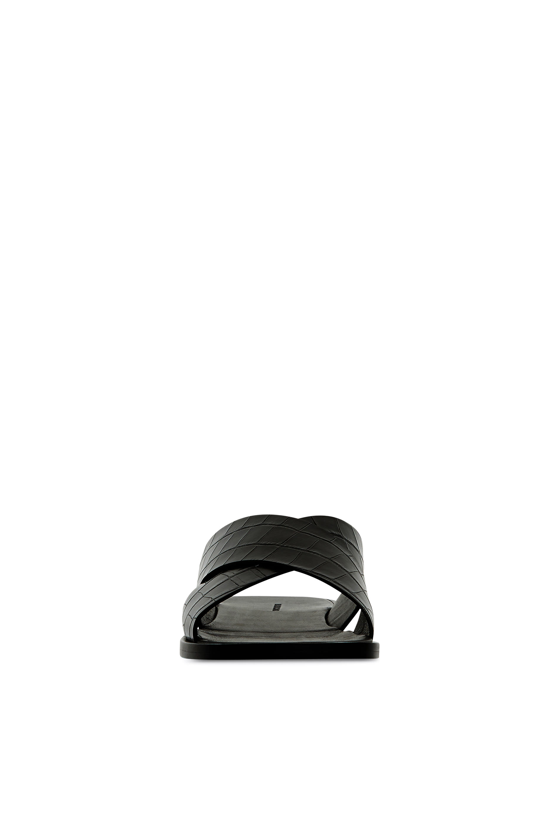 Croc-Embossed Cosy Sandals