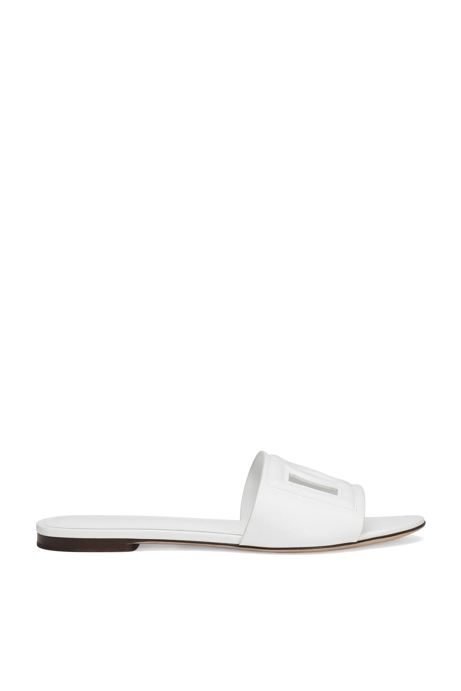 Bianca DG-Logo Leather Slides