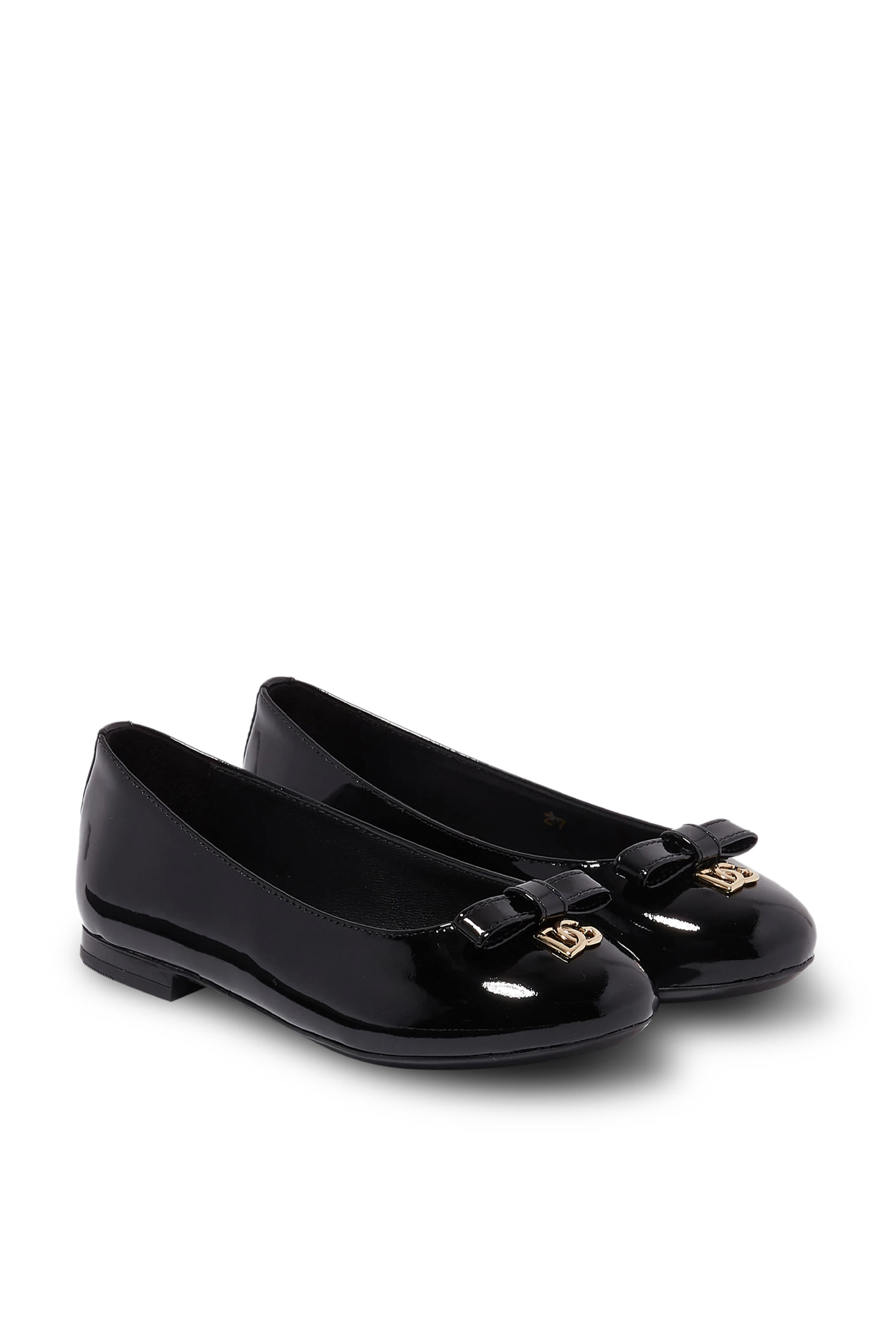 Bow Charms Patent Leather Ballerina