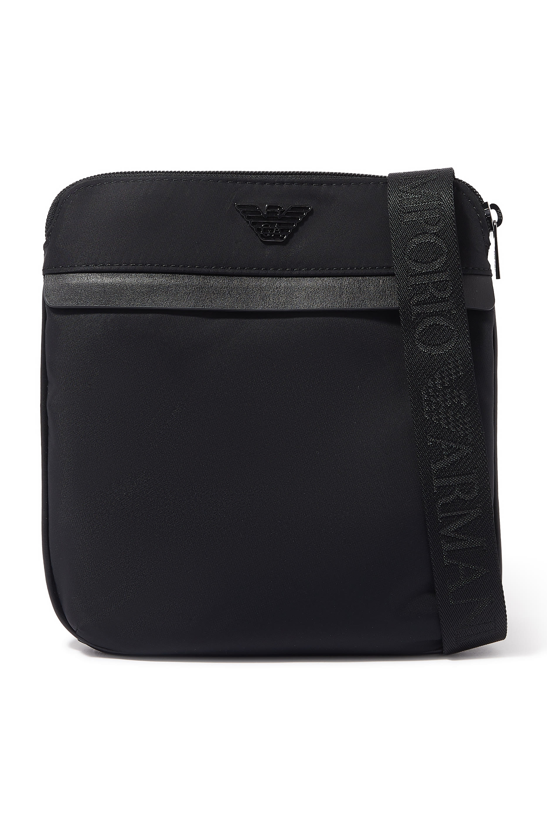 Recycled Nylon Flat Shoulder Bag