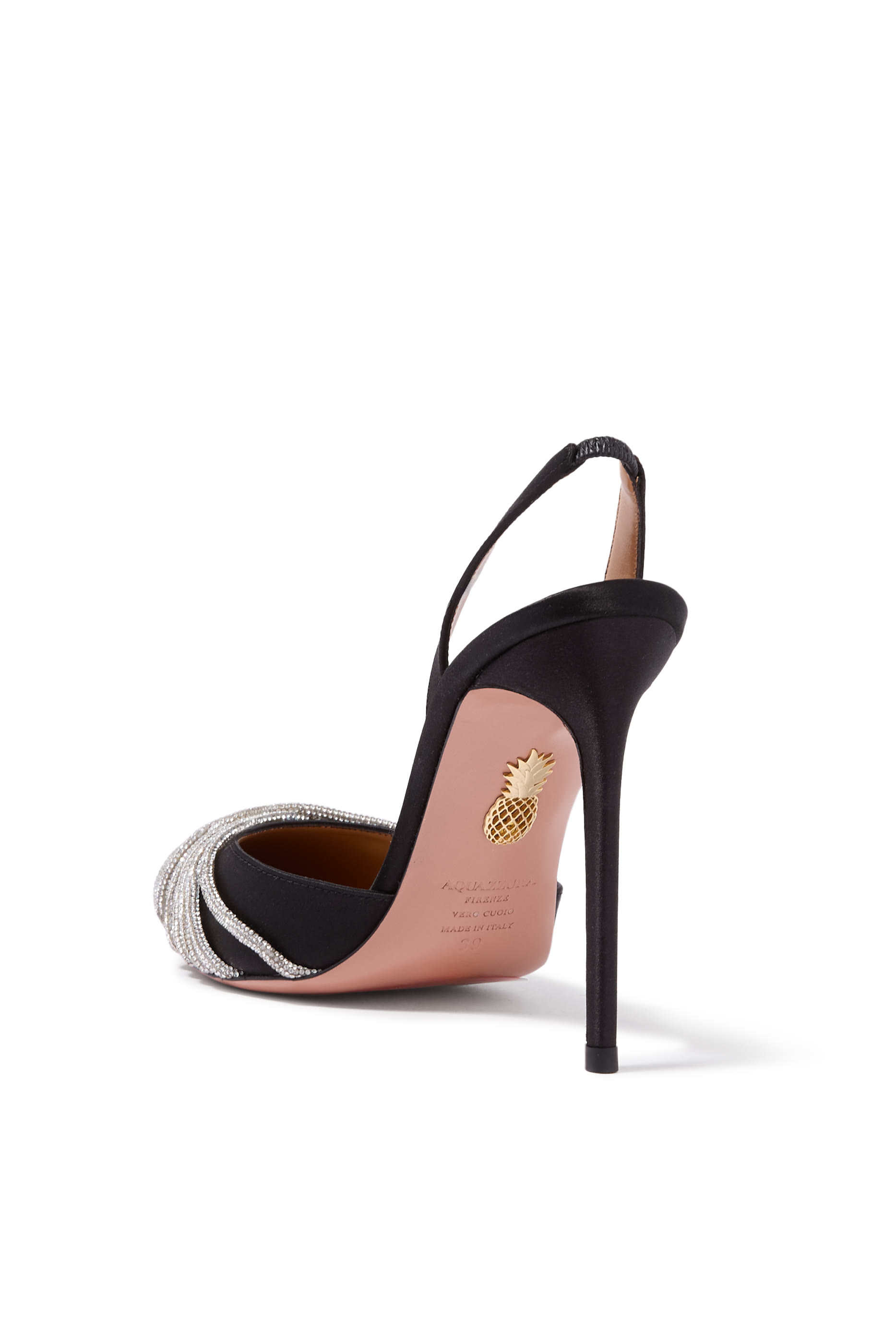 Gatsby Slingback 105 Satin Crystal Pumps