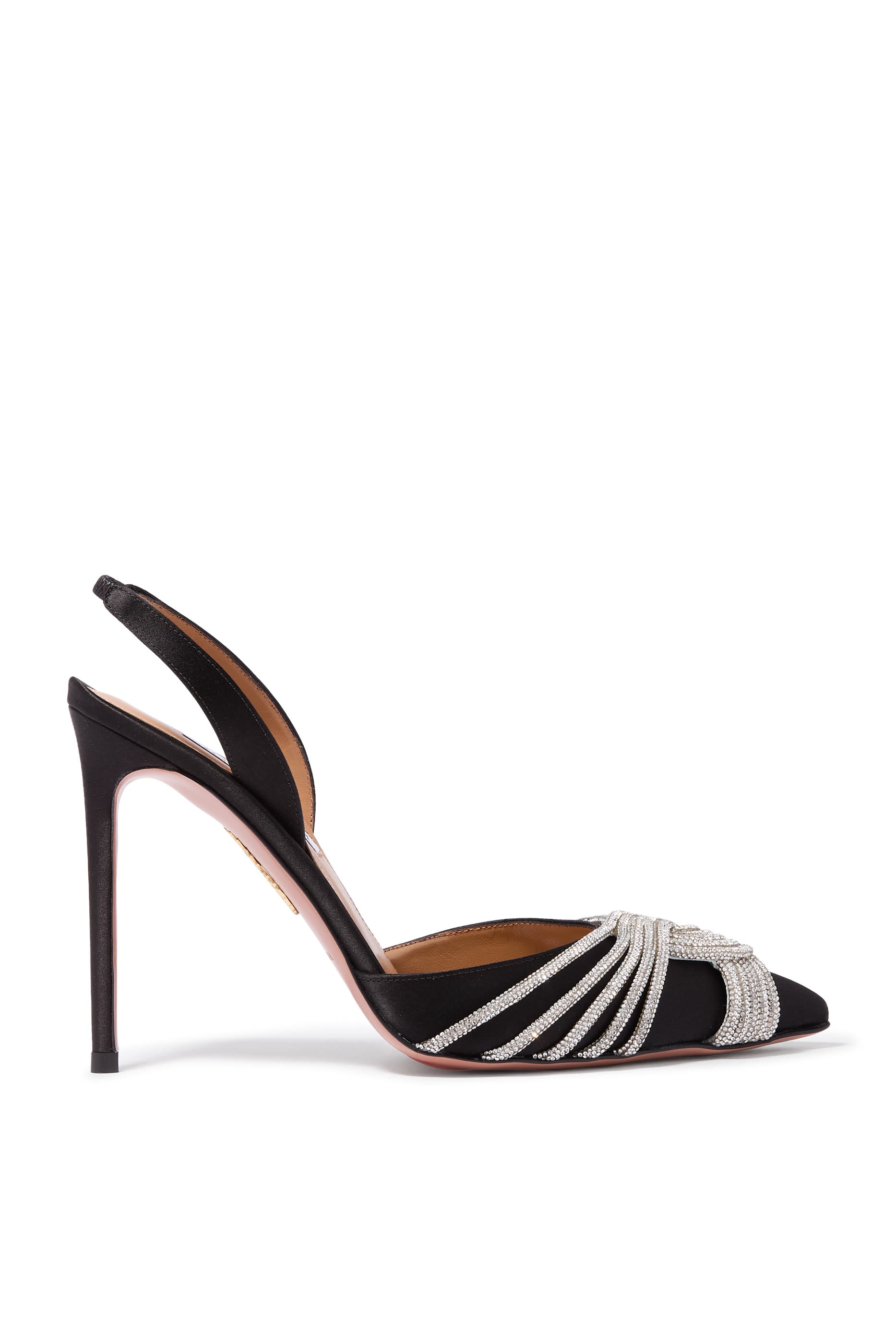 Gatsby Slingback 105 Satin Crystal Pumps