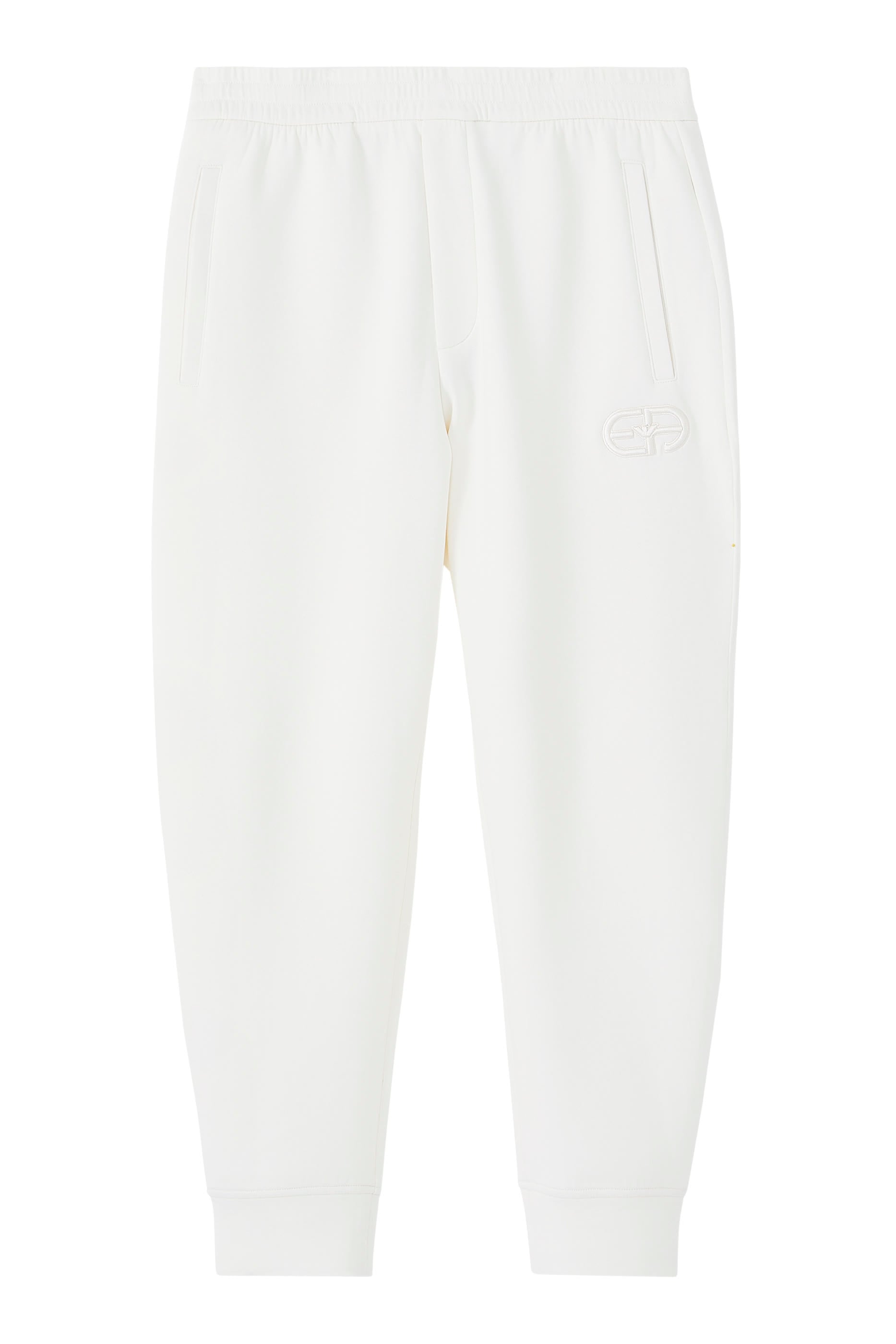 Embossed Embroidered EA Logo Double-Jersey Joggers