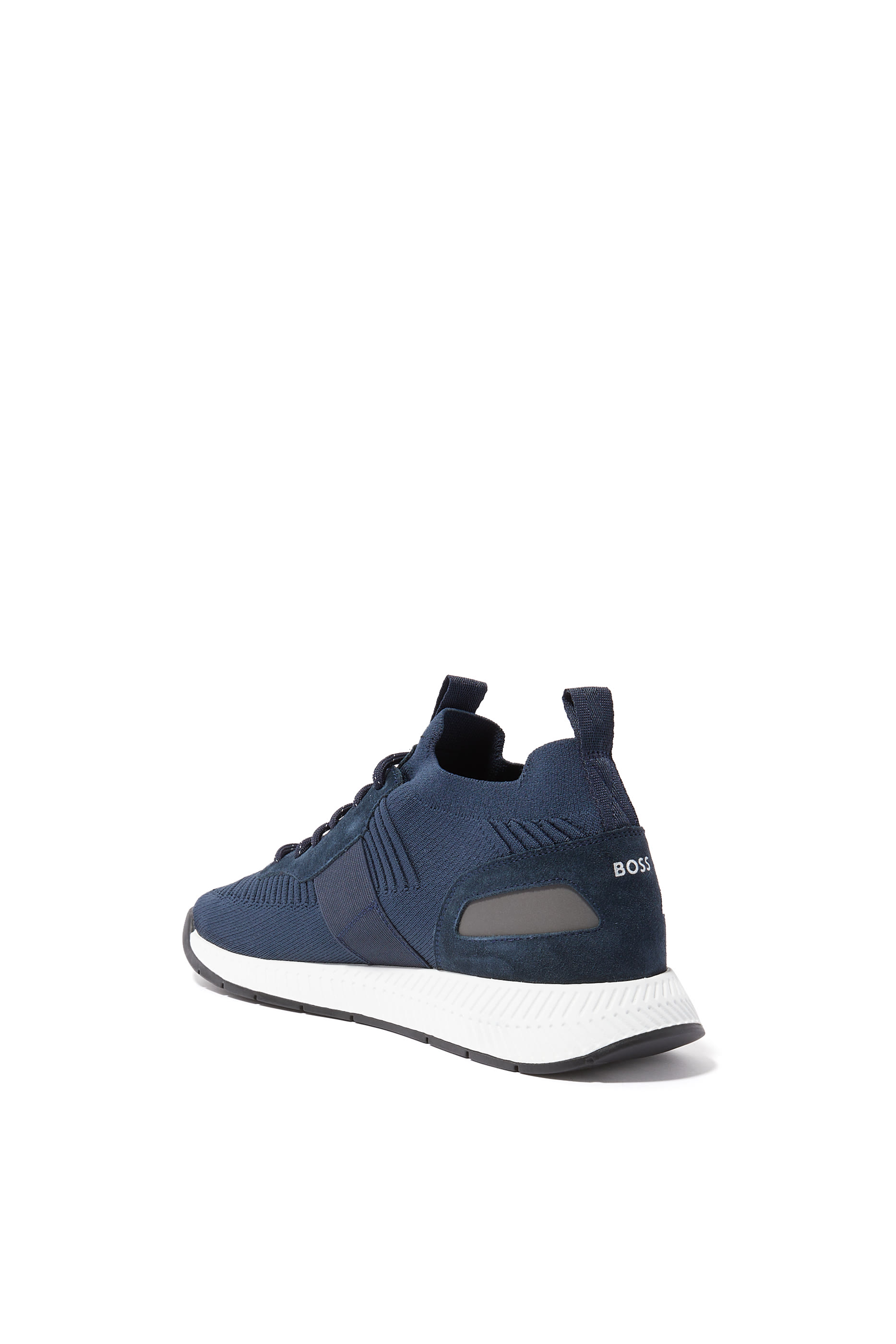Sock Sneakers with Suede Trims