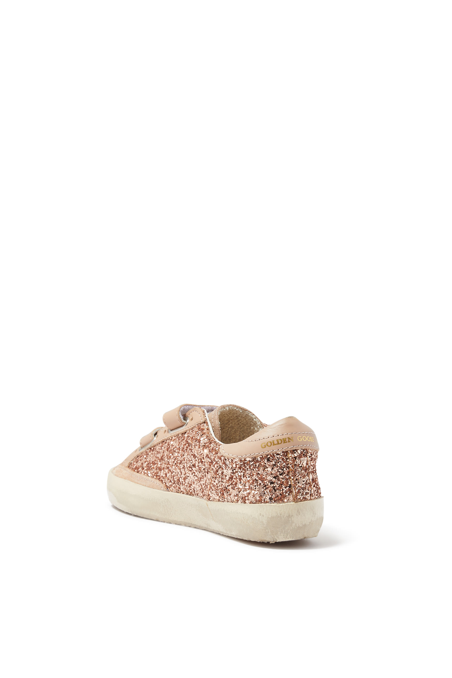 Kids Old School Suede & Glitter Sneakers