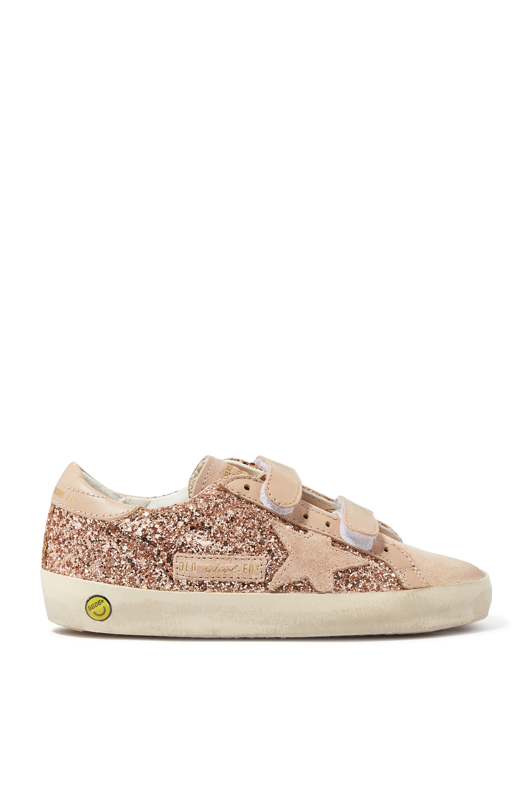 Kids Old School Suede & Glitter Sneakers