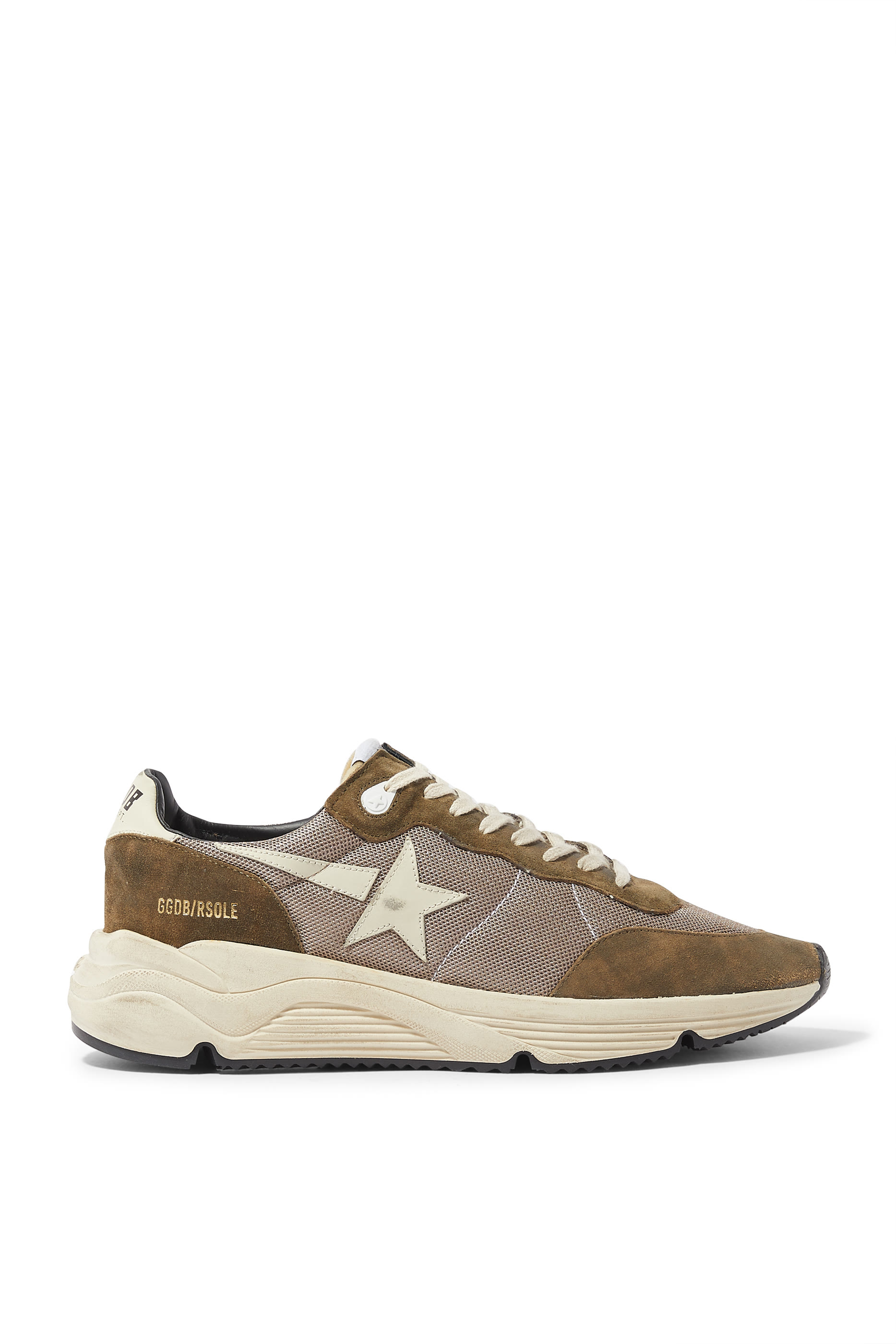 Running Sole Net Mesh and Suede Sneakers