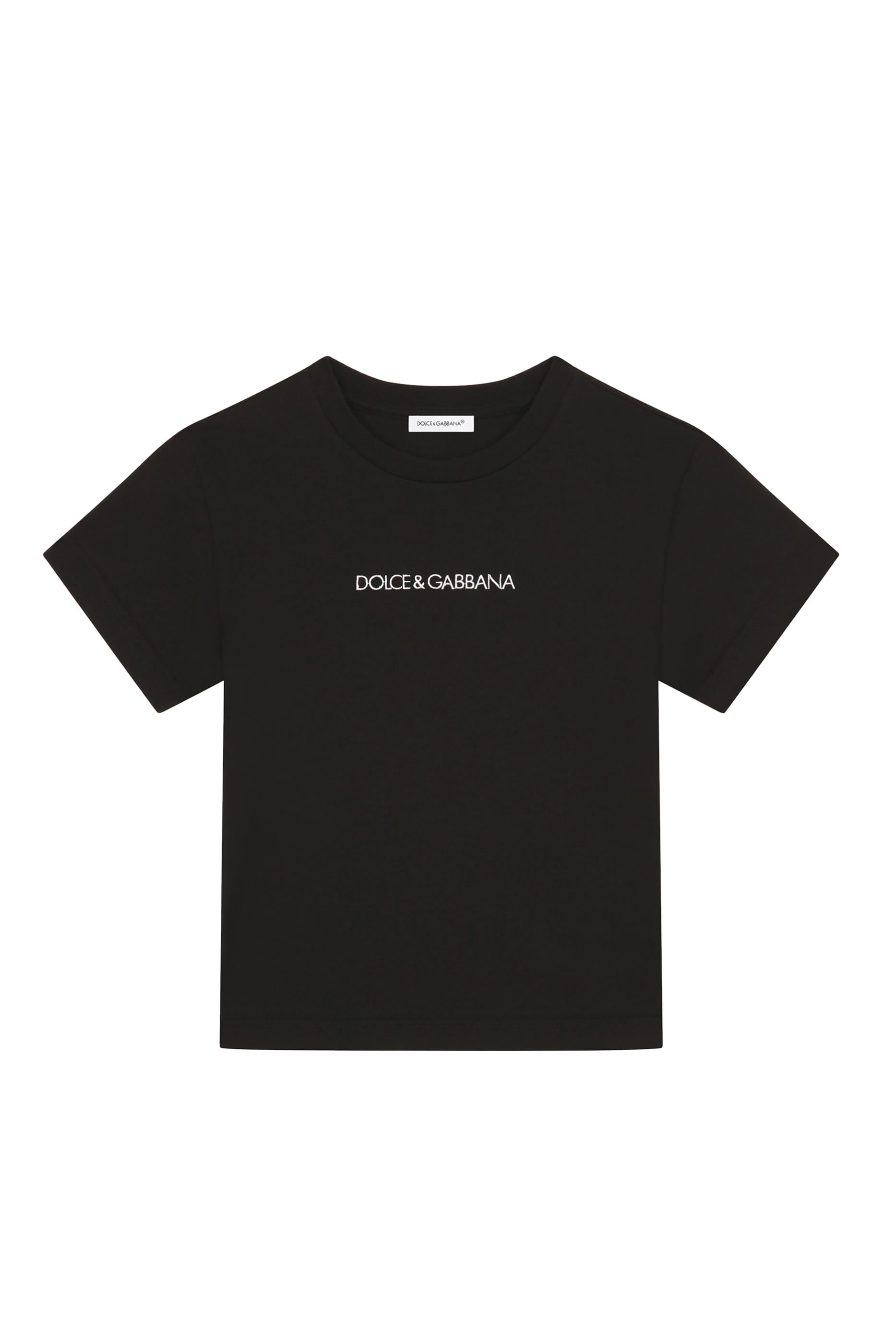 Kids Embroidered Logo Cotton T-Shirt