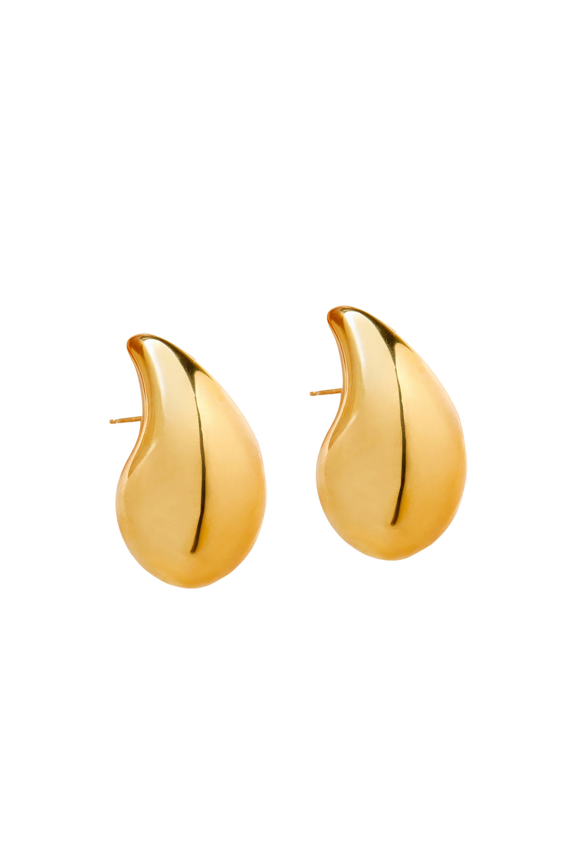 Large Drop Earrings, 18k Gold-Plated Sterling Silver
