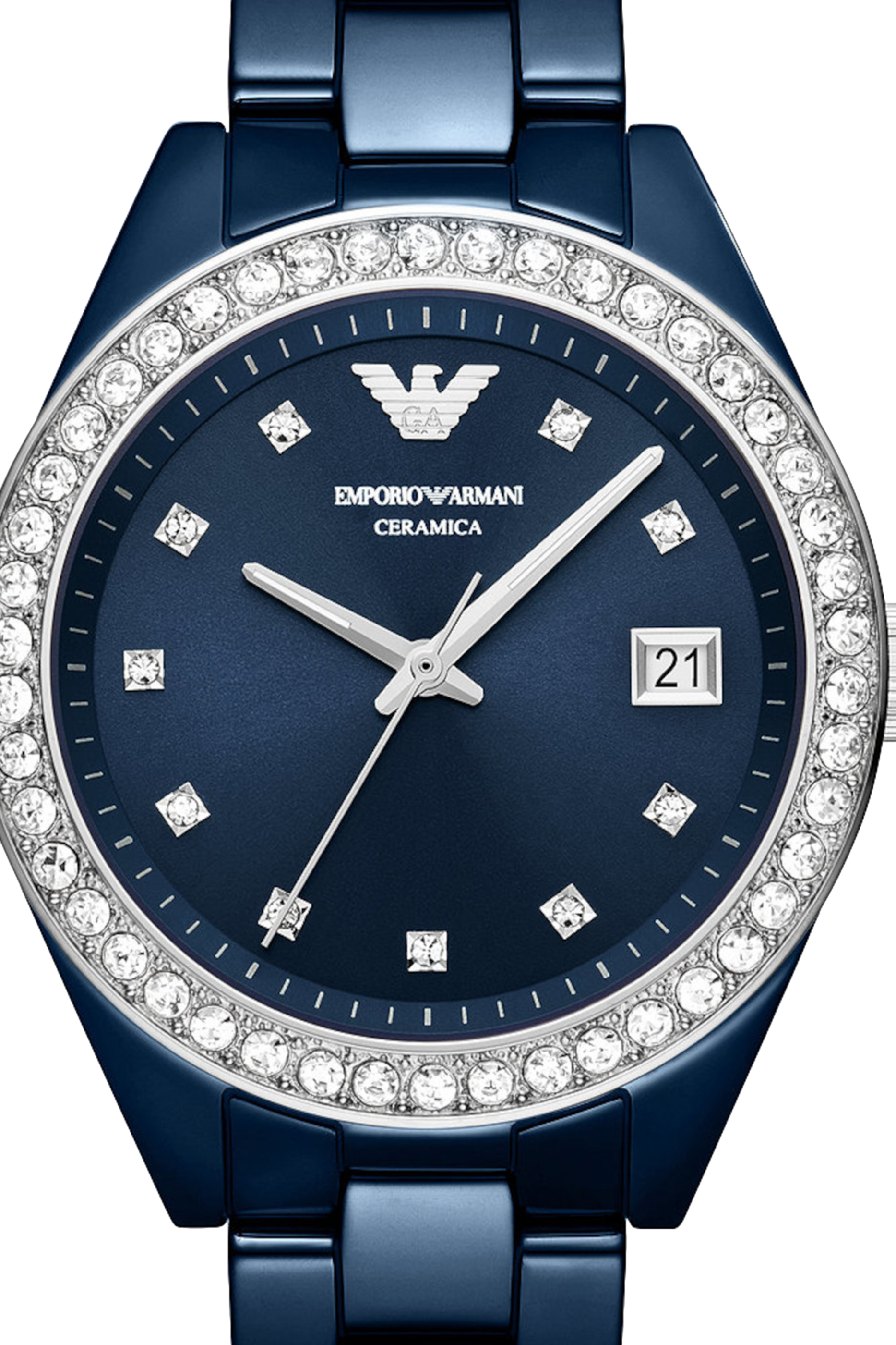 Three-Hand Date Ceramic Watch, 36mm
