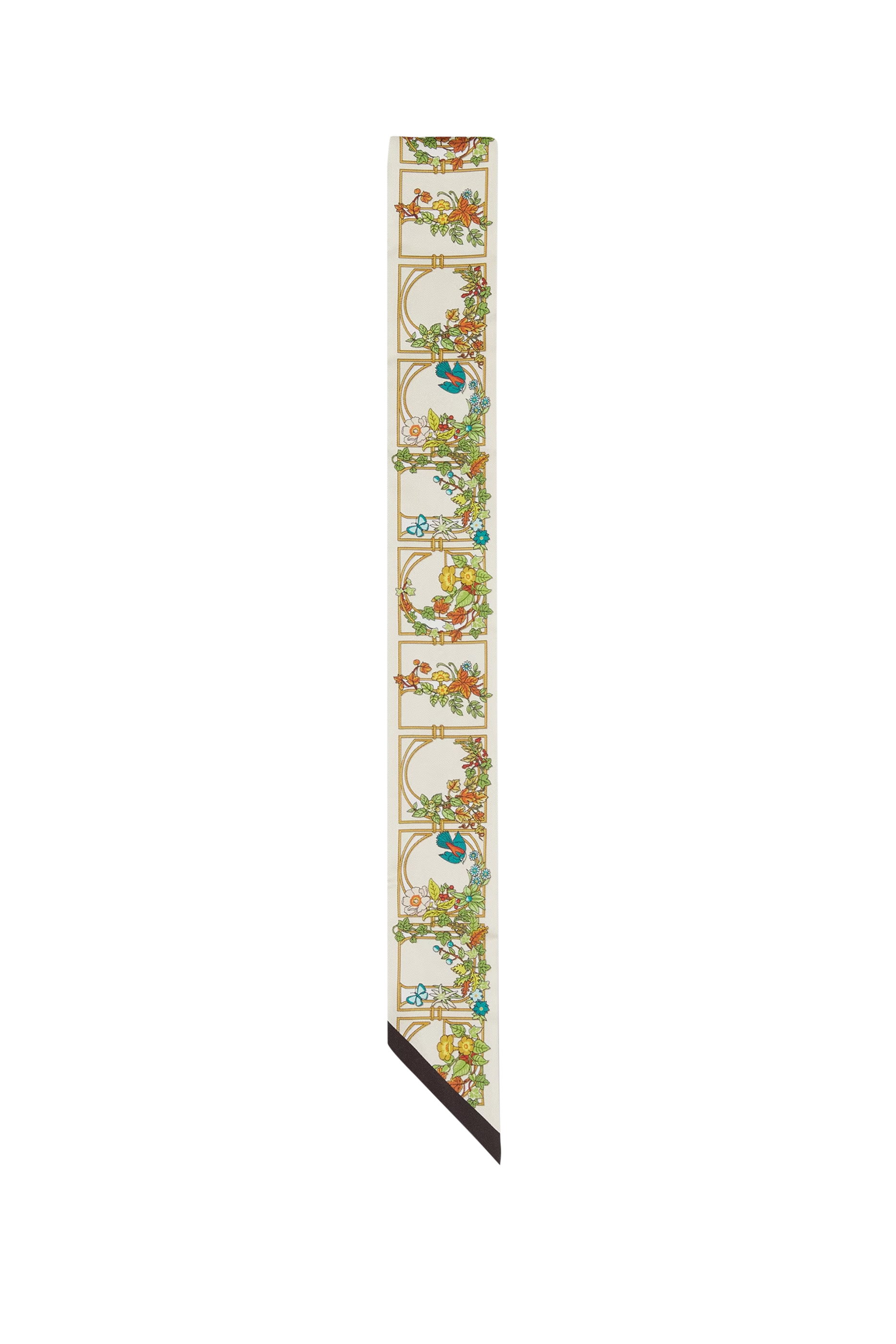 Animal & Floral Print Silk Neck Bow