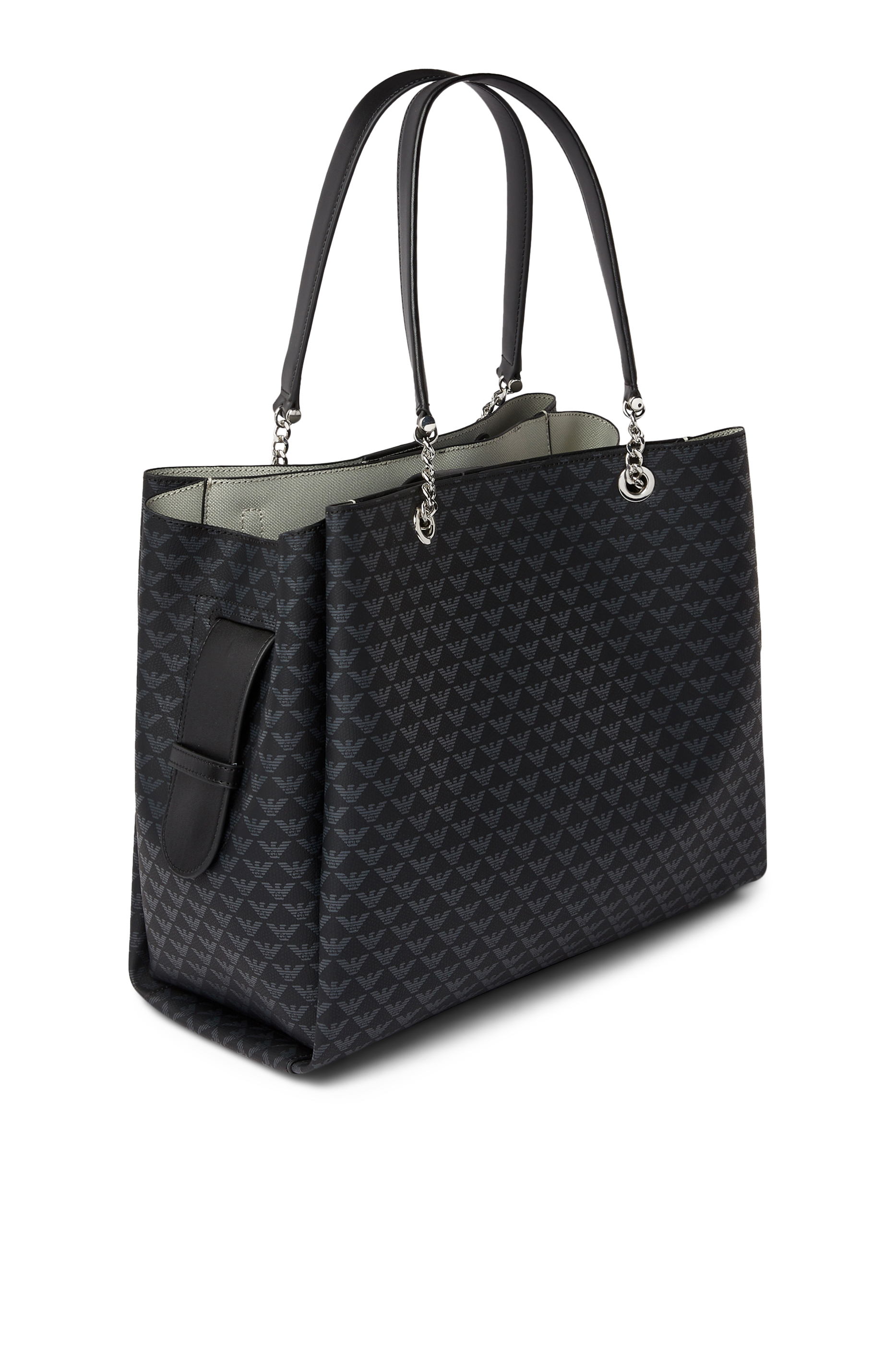 All-Over Eagle Shopper Bag With Eagle Charm