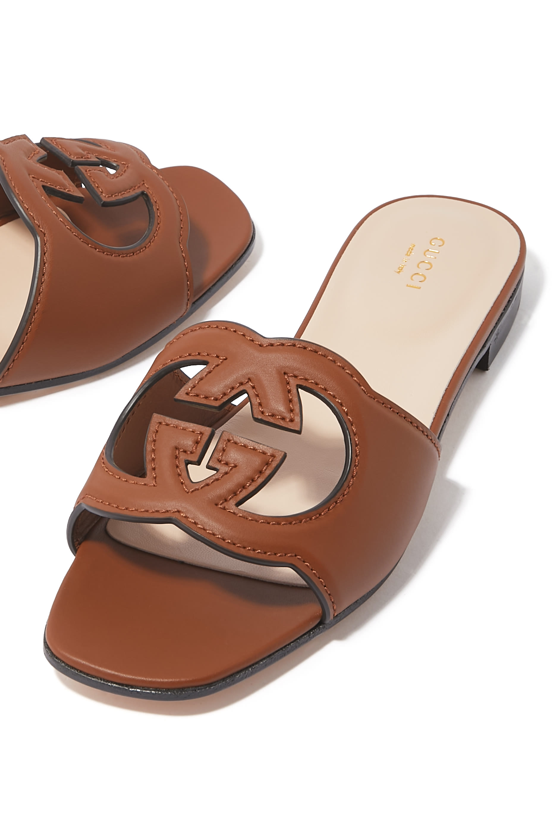 Interlocking G Cut-Out Sandals