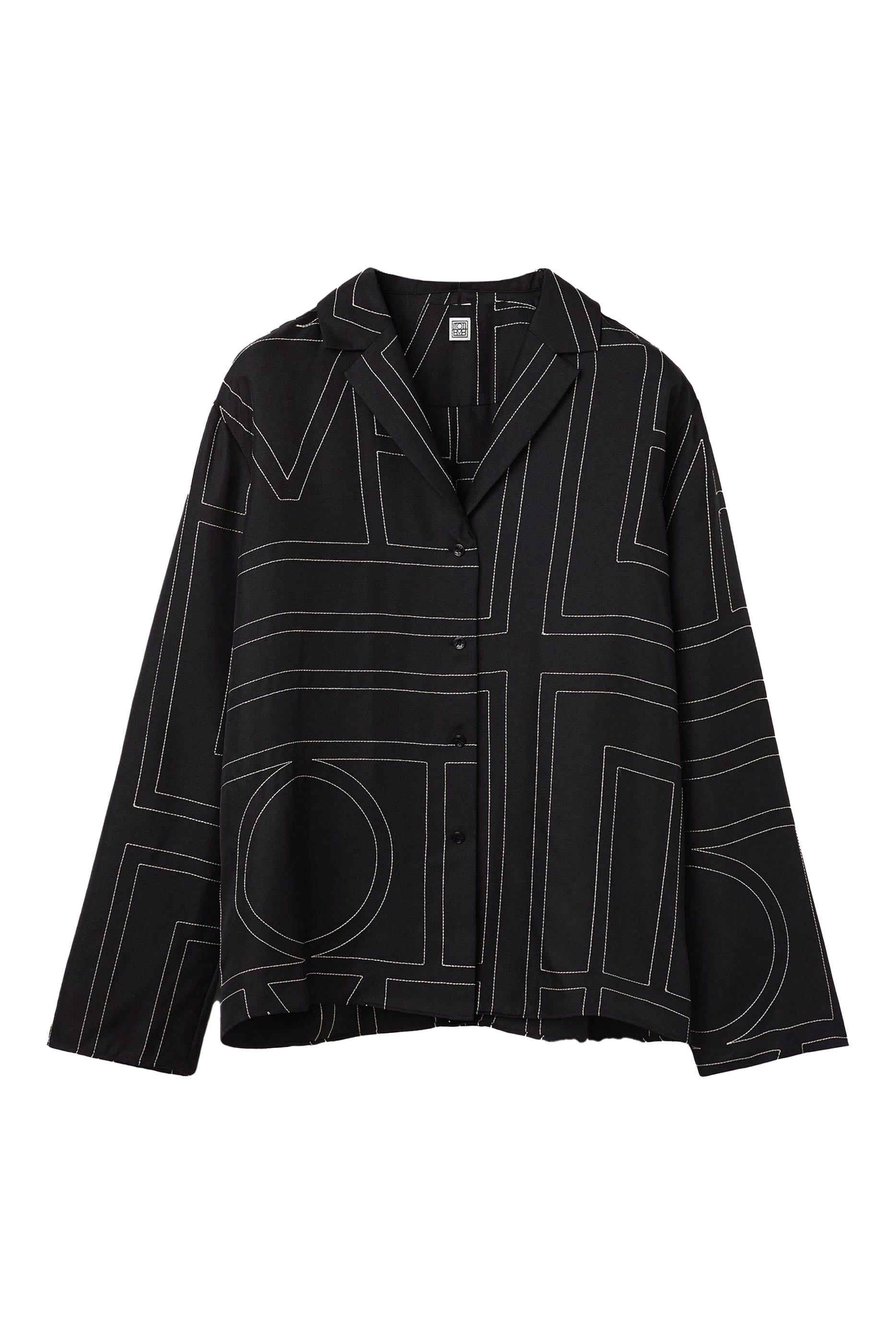 Monogram Silk Pajama Top