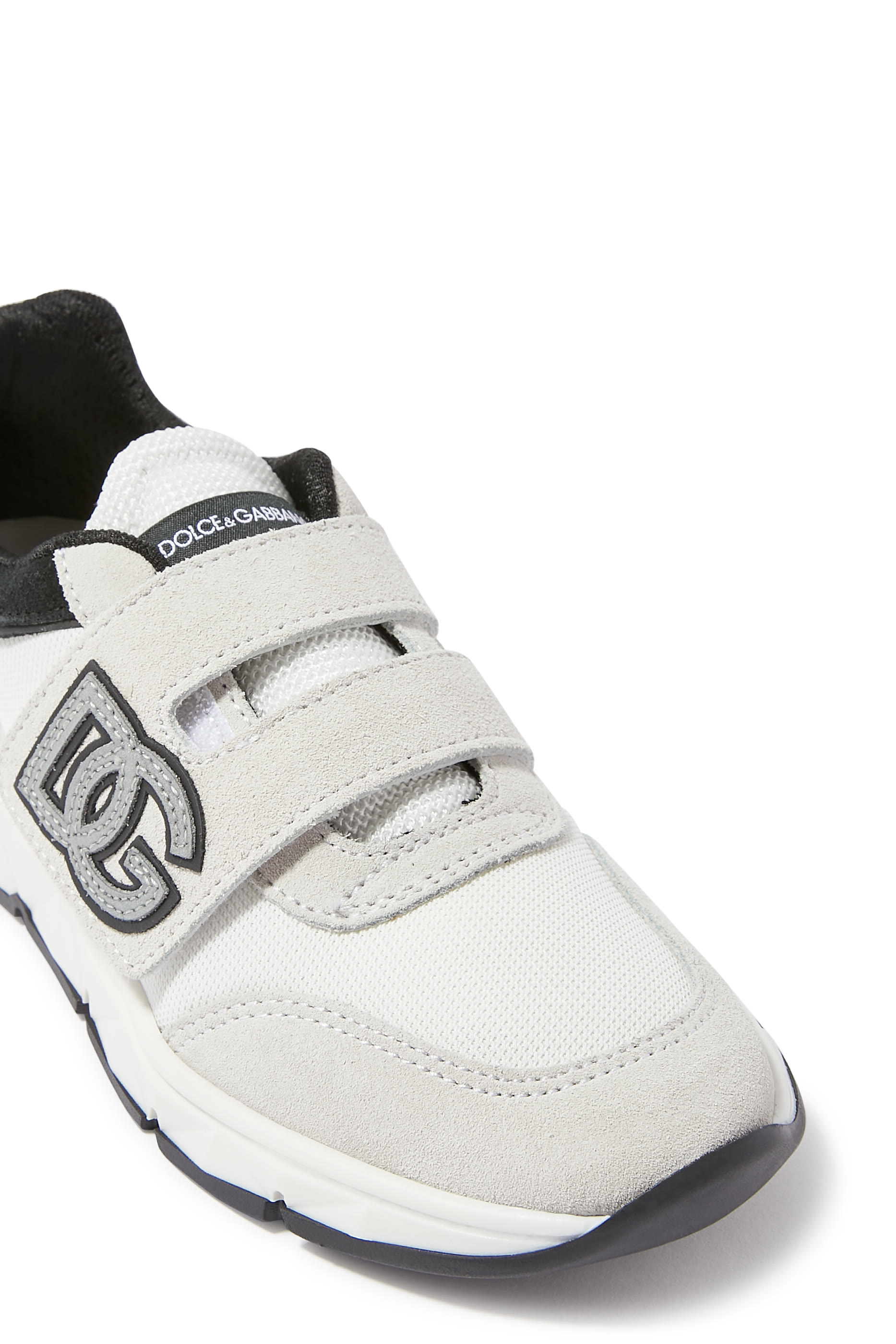 Kids DG Logo Leather Sneakers 