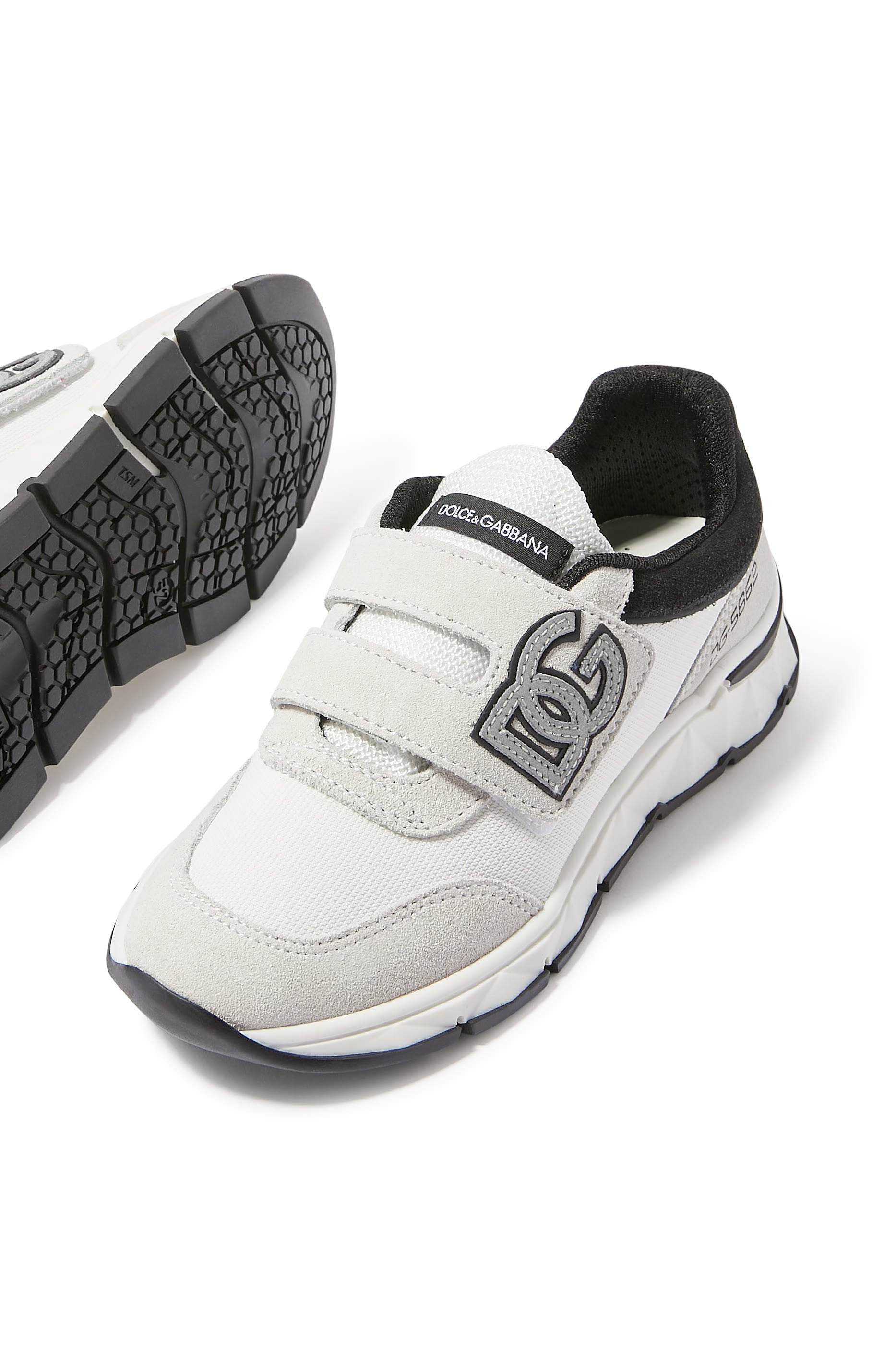 Kids DG Logo Leather Sneakers 