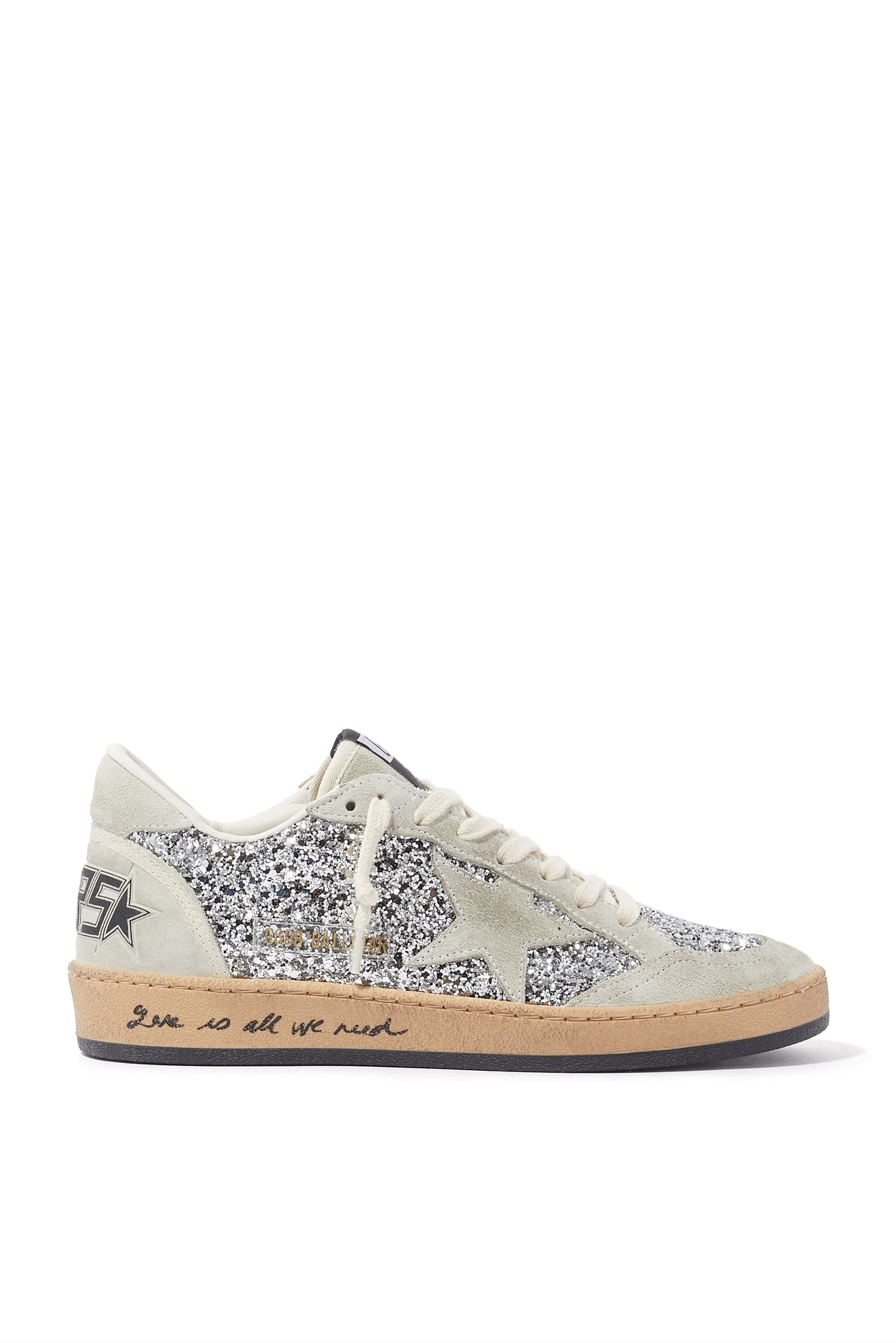 Ball Star Glitter & Suede Sneakers