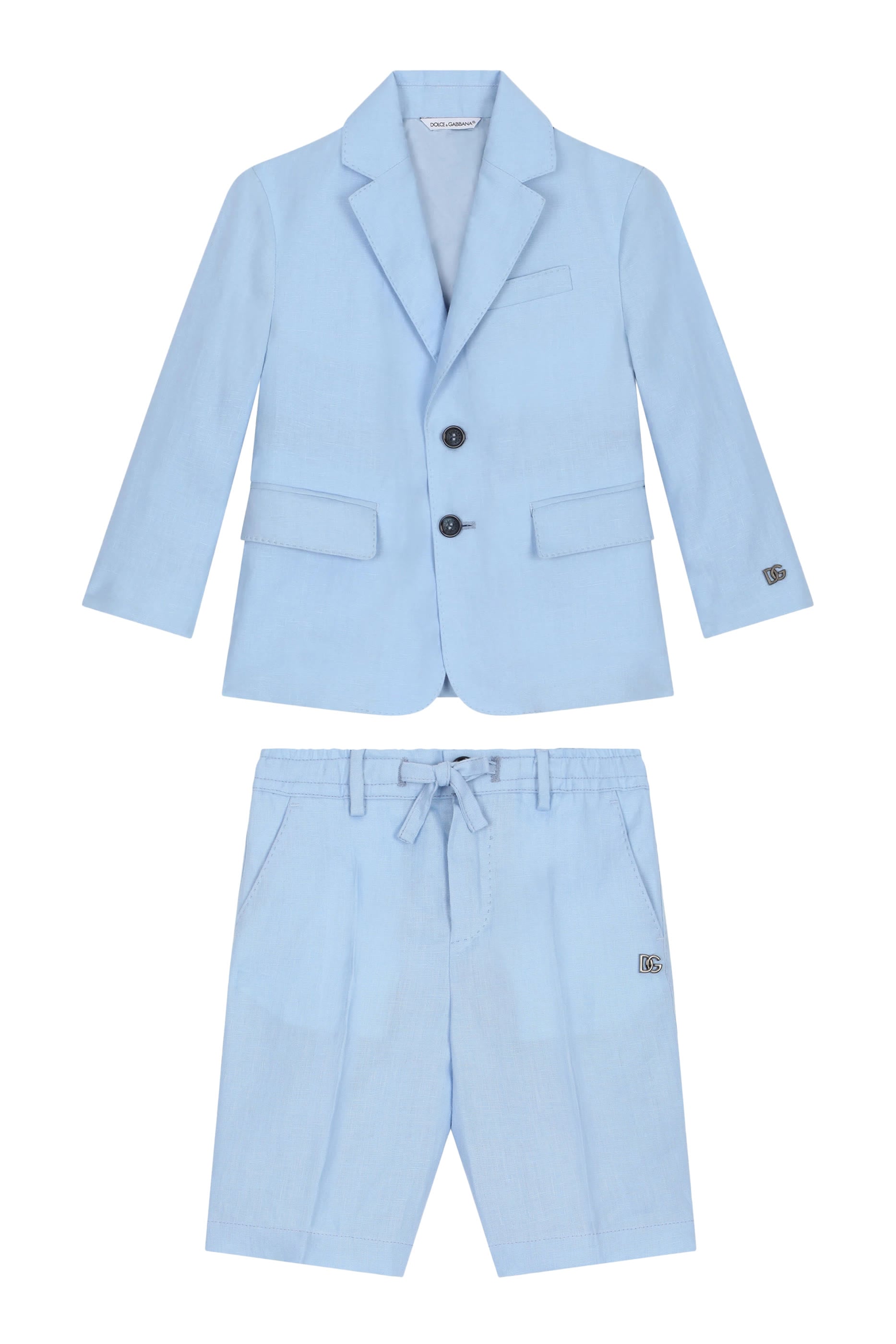 Kids Linen Single-Breasted Suit