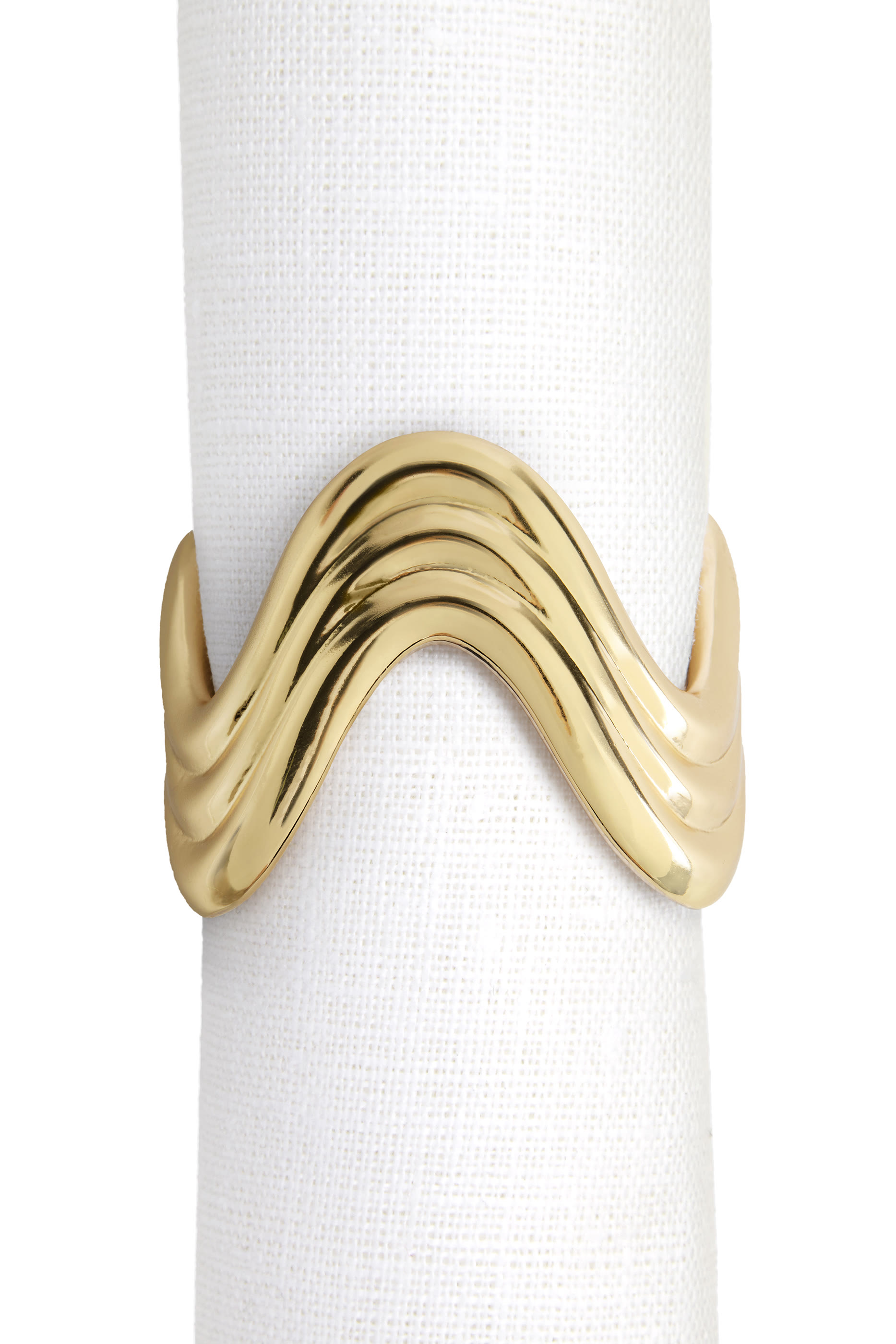 Ripple Platinum Napkin Ring, Set of 4