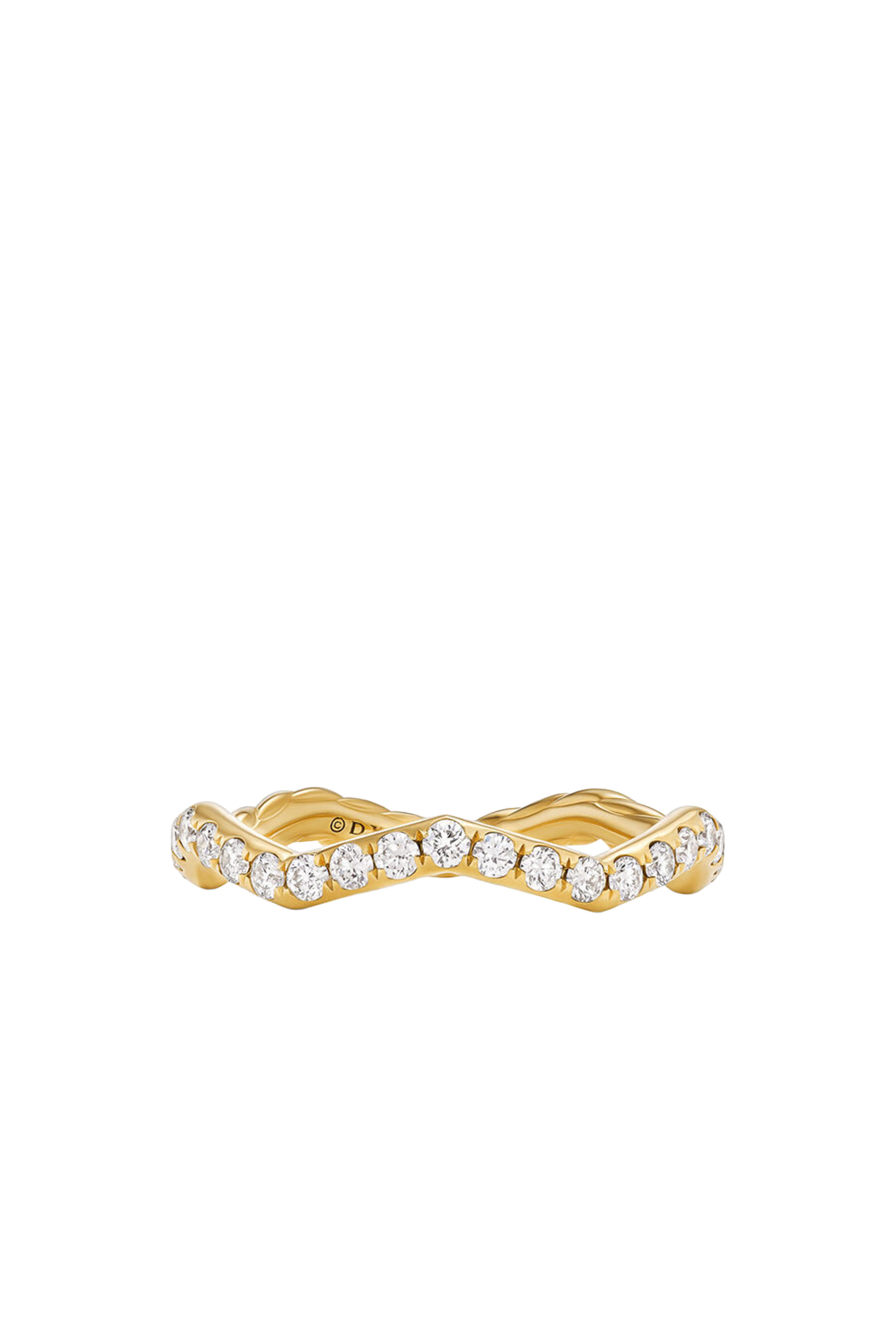Zig Zag Stax™ Ring, 18K Yellow Gold & Diamonds