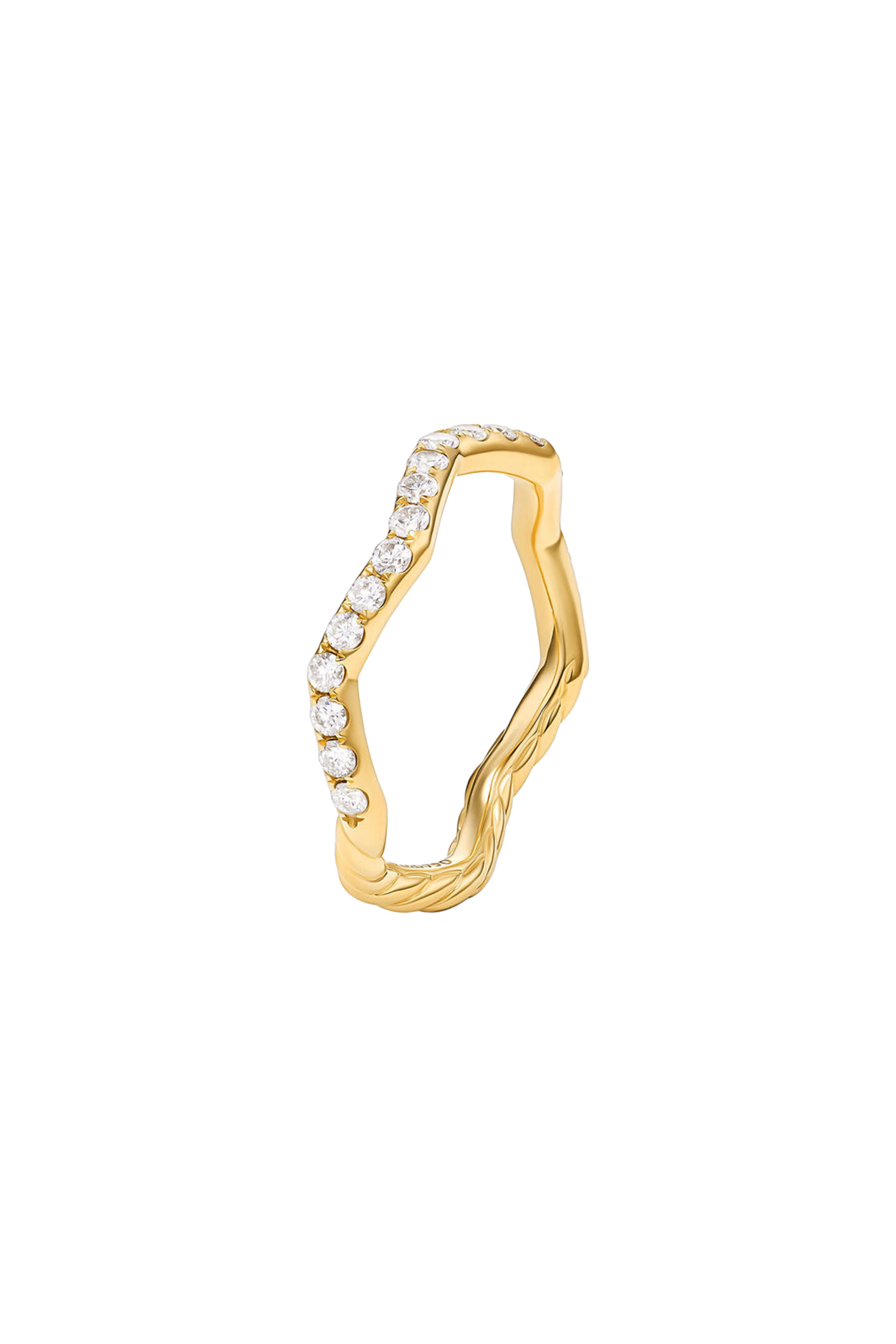 Zig Zag Stax™ Ring, 18K Yellow Gold & Diamonds