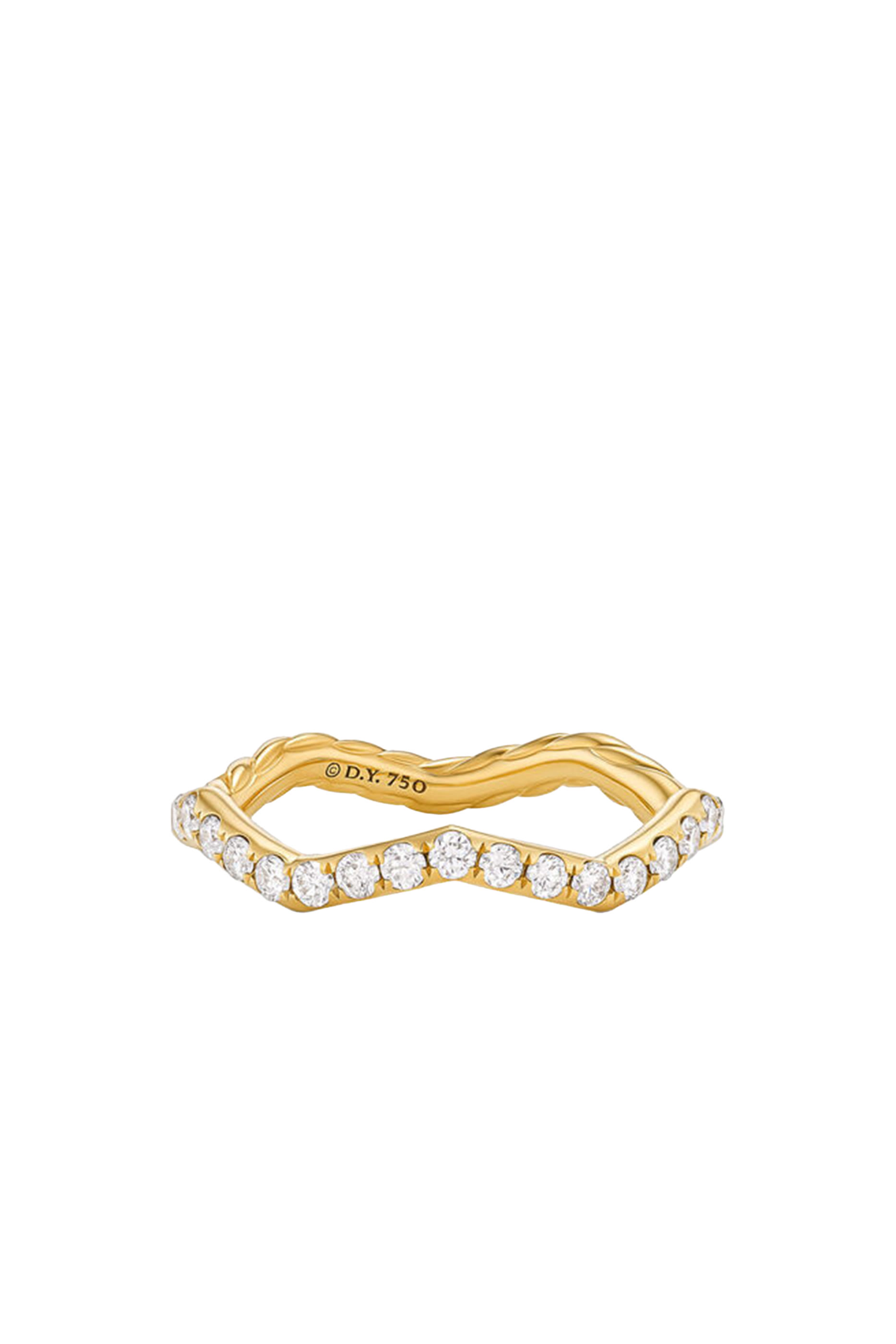 Zig Zag Stax™ Ring, 18K Yellow Gold & Diamonds