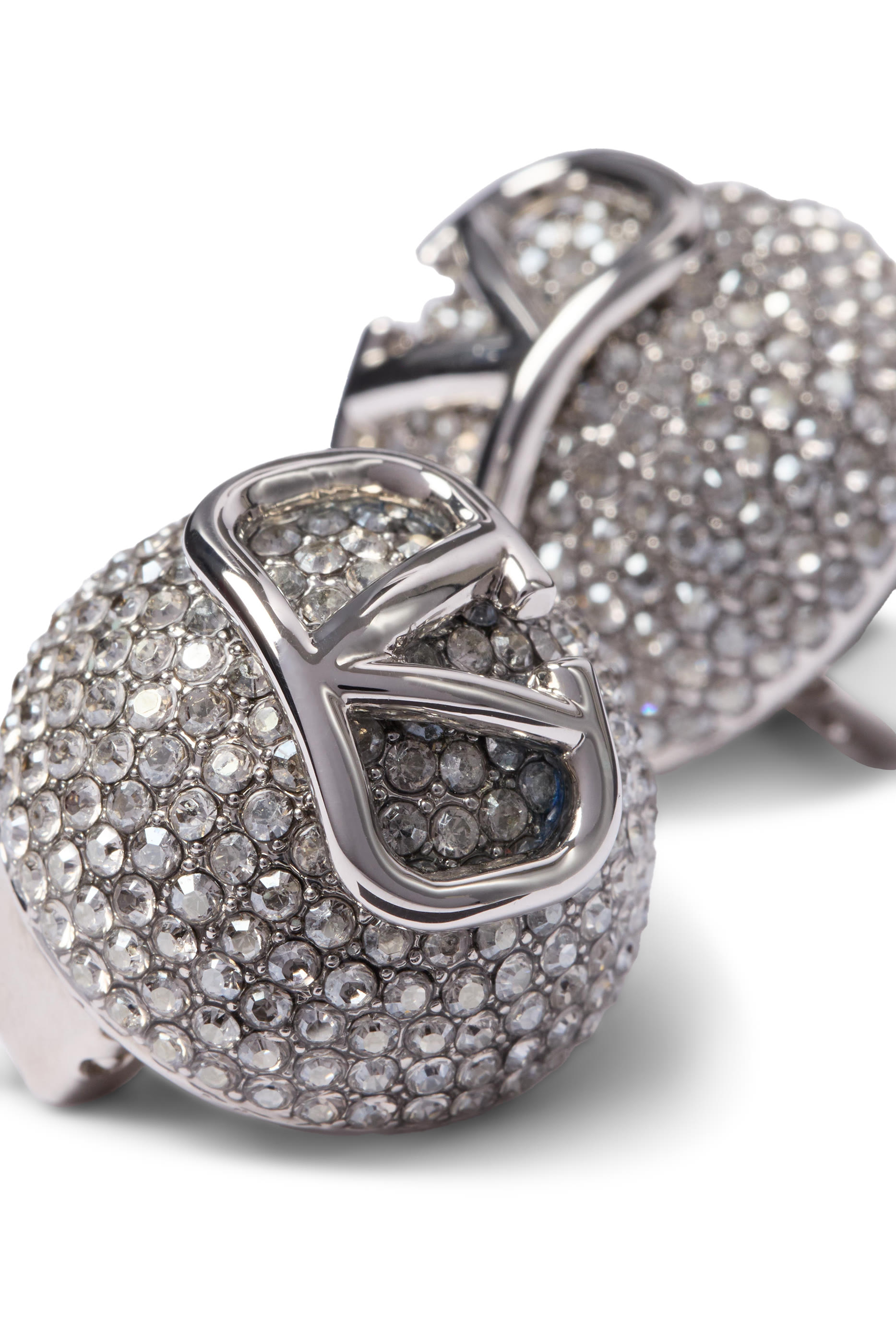 VLogo Signature Metal and Swarovski® Crystal Earrings 