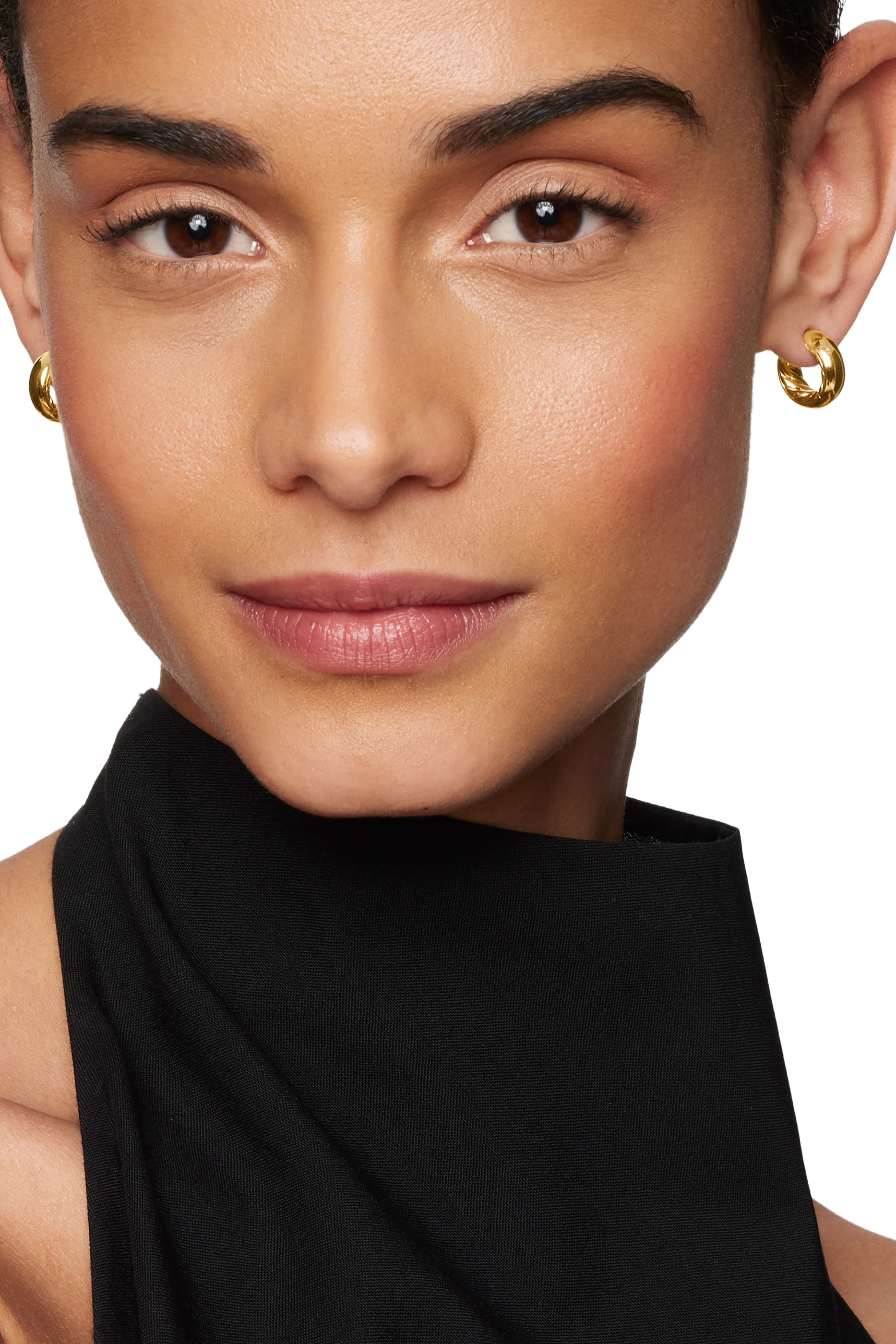Sculpted Cable Hoop Earrings, 18K Yellow Gold