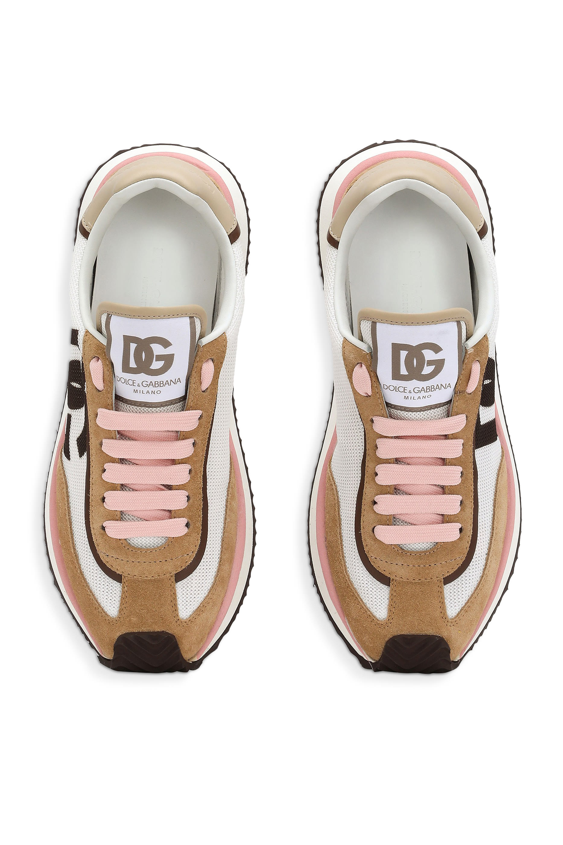Mixed-Material Cushion Sneakers