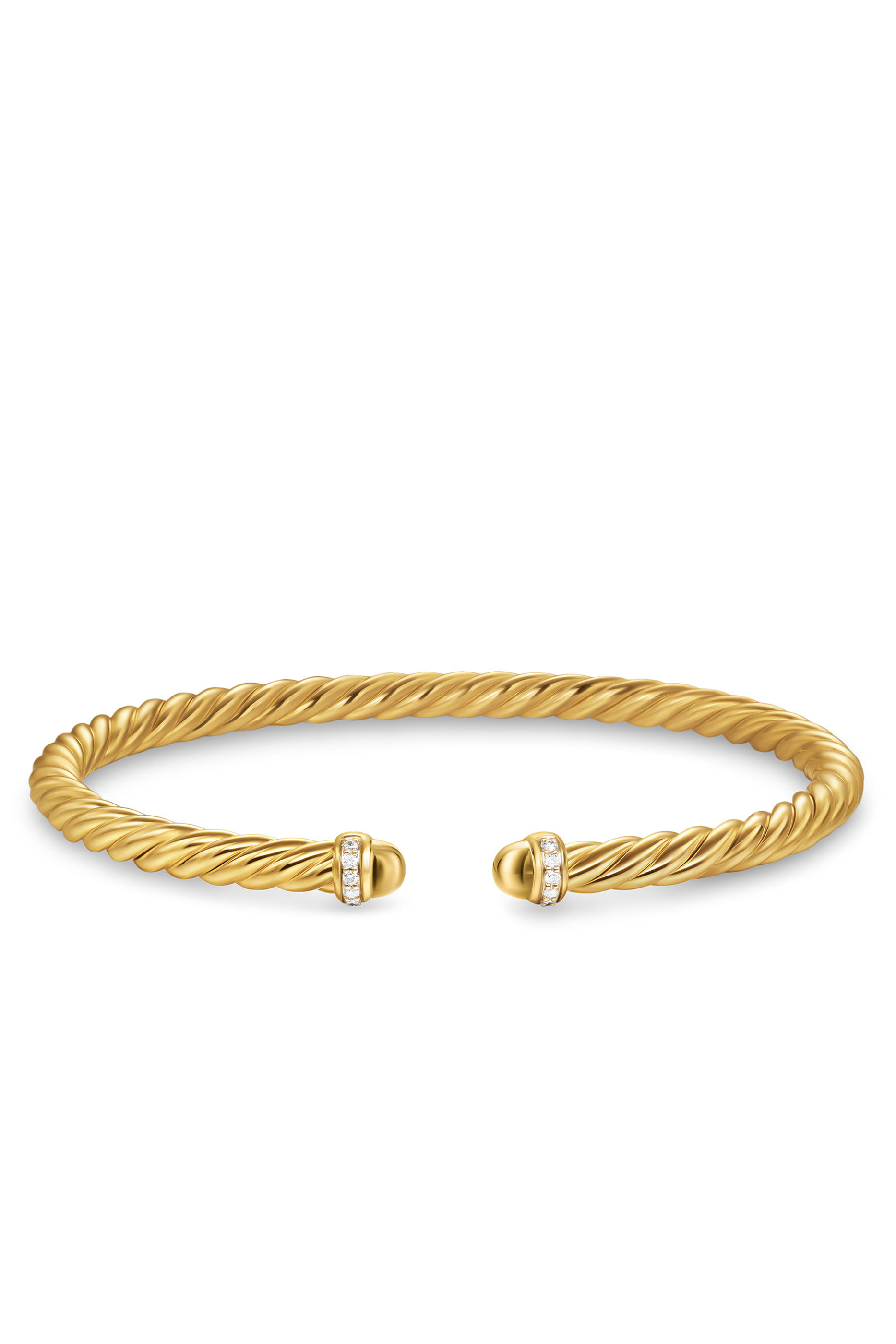 Cablespira® Flex Bracelet, 18K Yellow Gold, Amethyst & Diamonds