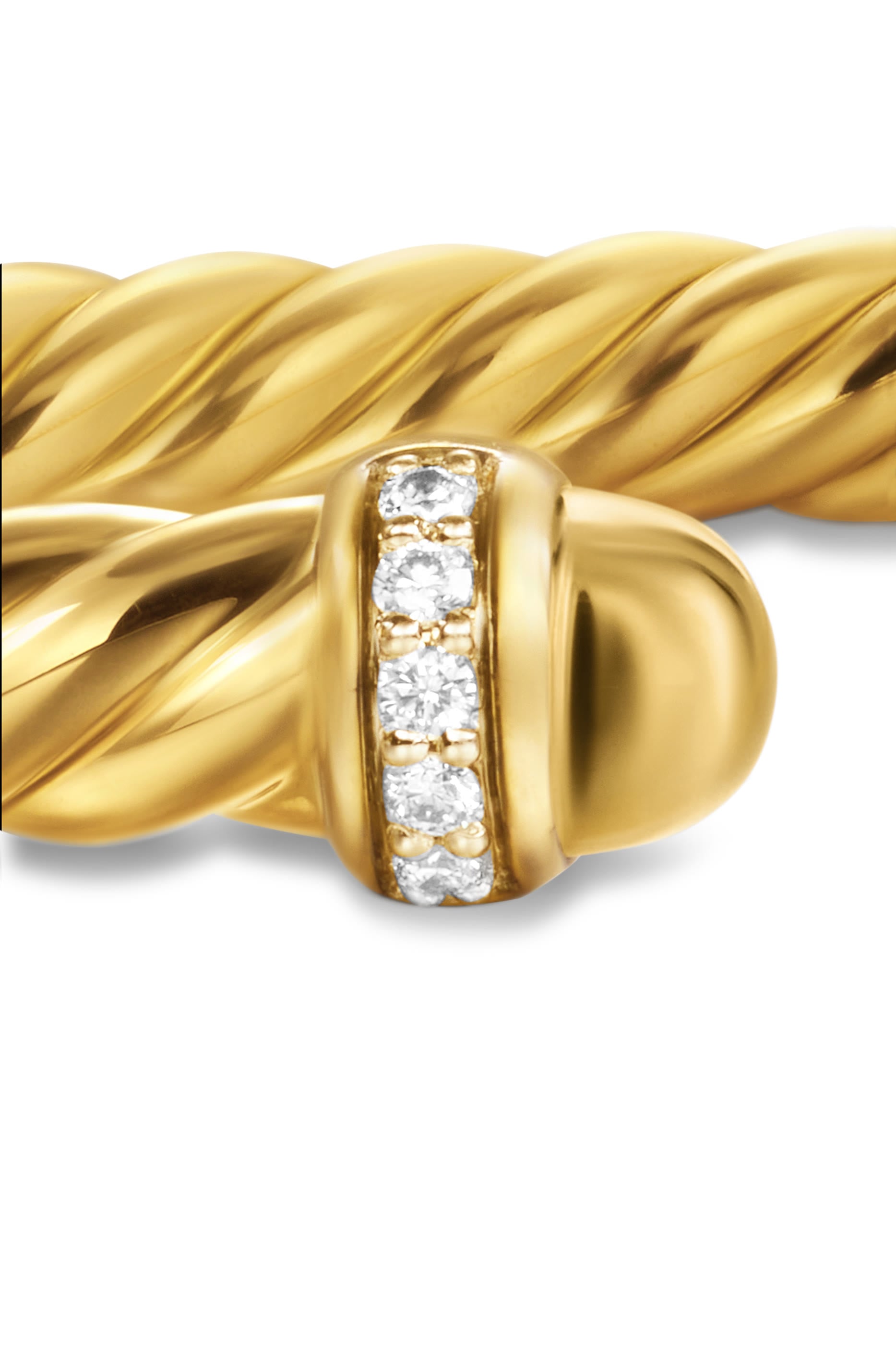Cablespira® Flex Bracelet, 18K Yellow Gold, Amethyst & Diamonds