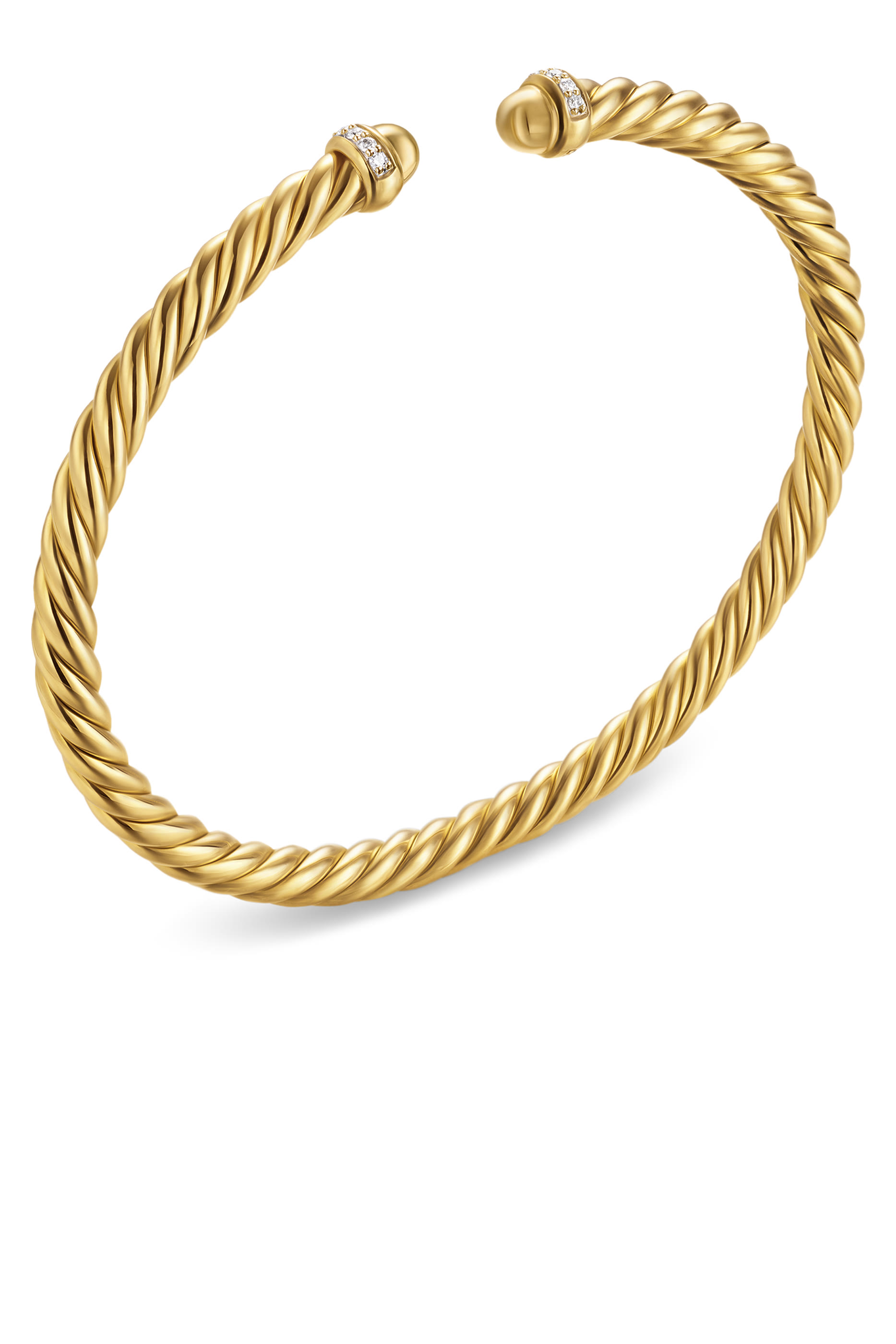 Cablespira® Flex Bracelet, 18K Yellow Gold, Amethyst & Diamonds
